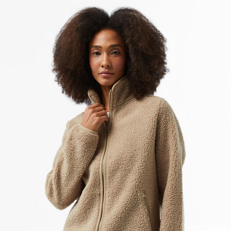 Jack Wolfskin Fleece Kadın Krem Ceket