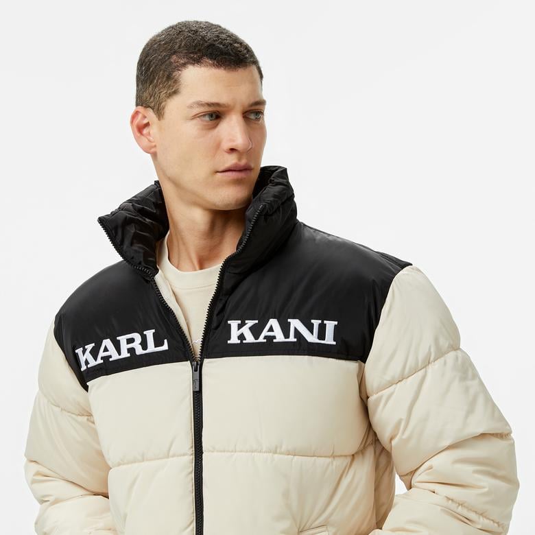 Karl Kani Retro Essential Puffer  Erkek Krem Mont