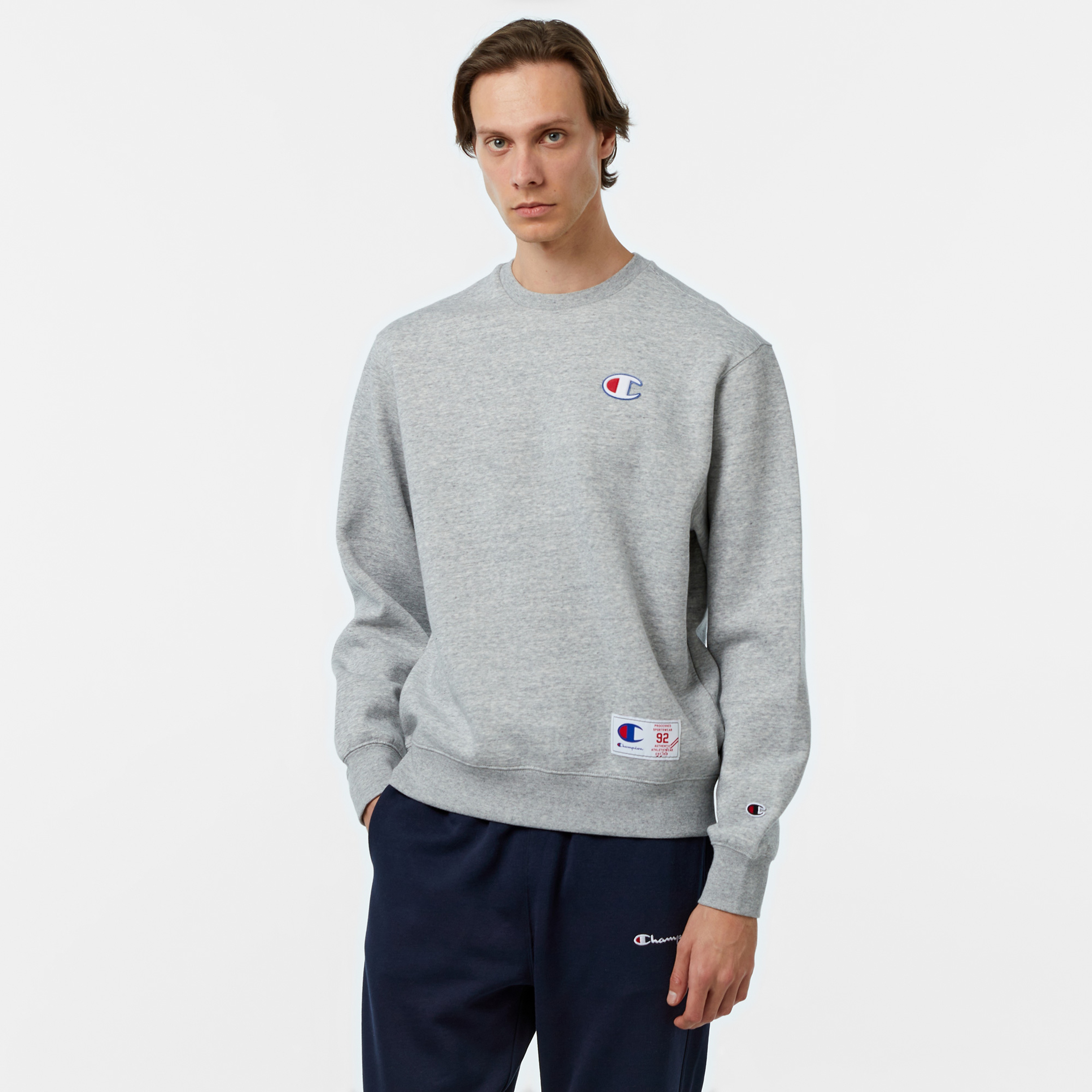 Champion Classic Erkek Gri Sweatshirt