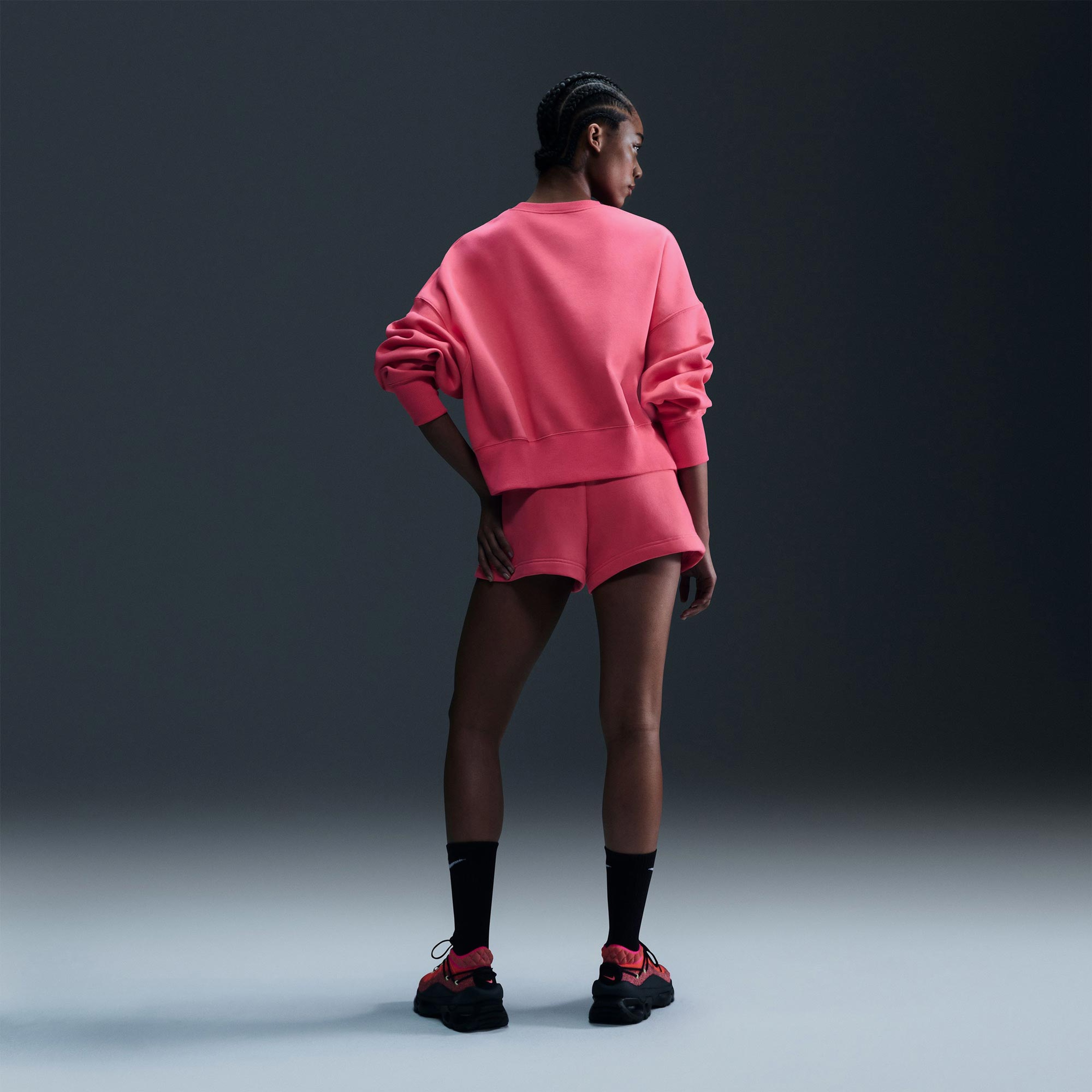 Nike Sportswear Phoenix Fleece Kadın Pembe Sweatshirt