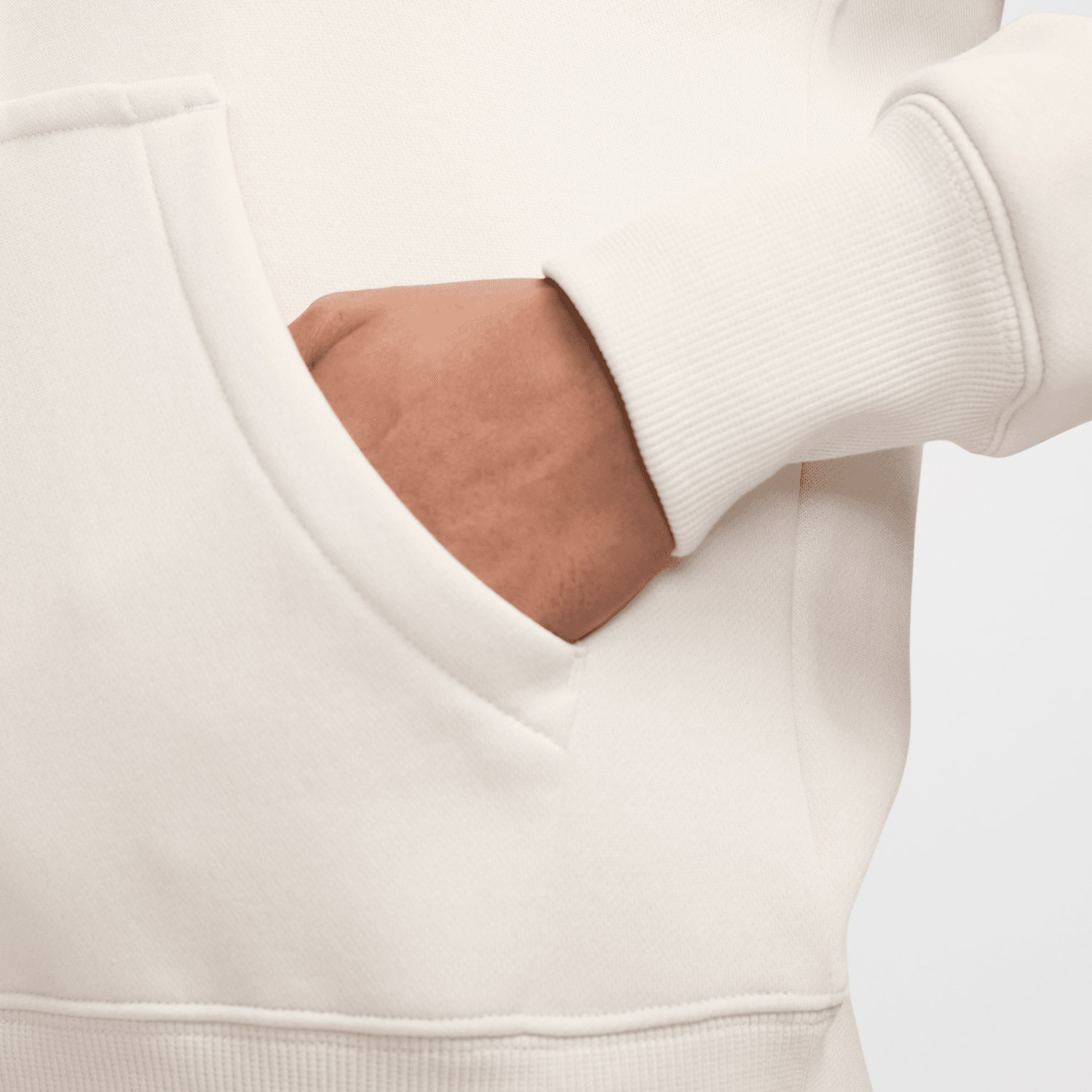 Nike Sportswear Phoenix Fleece Kadın Bej Sweatshirt