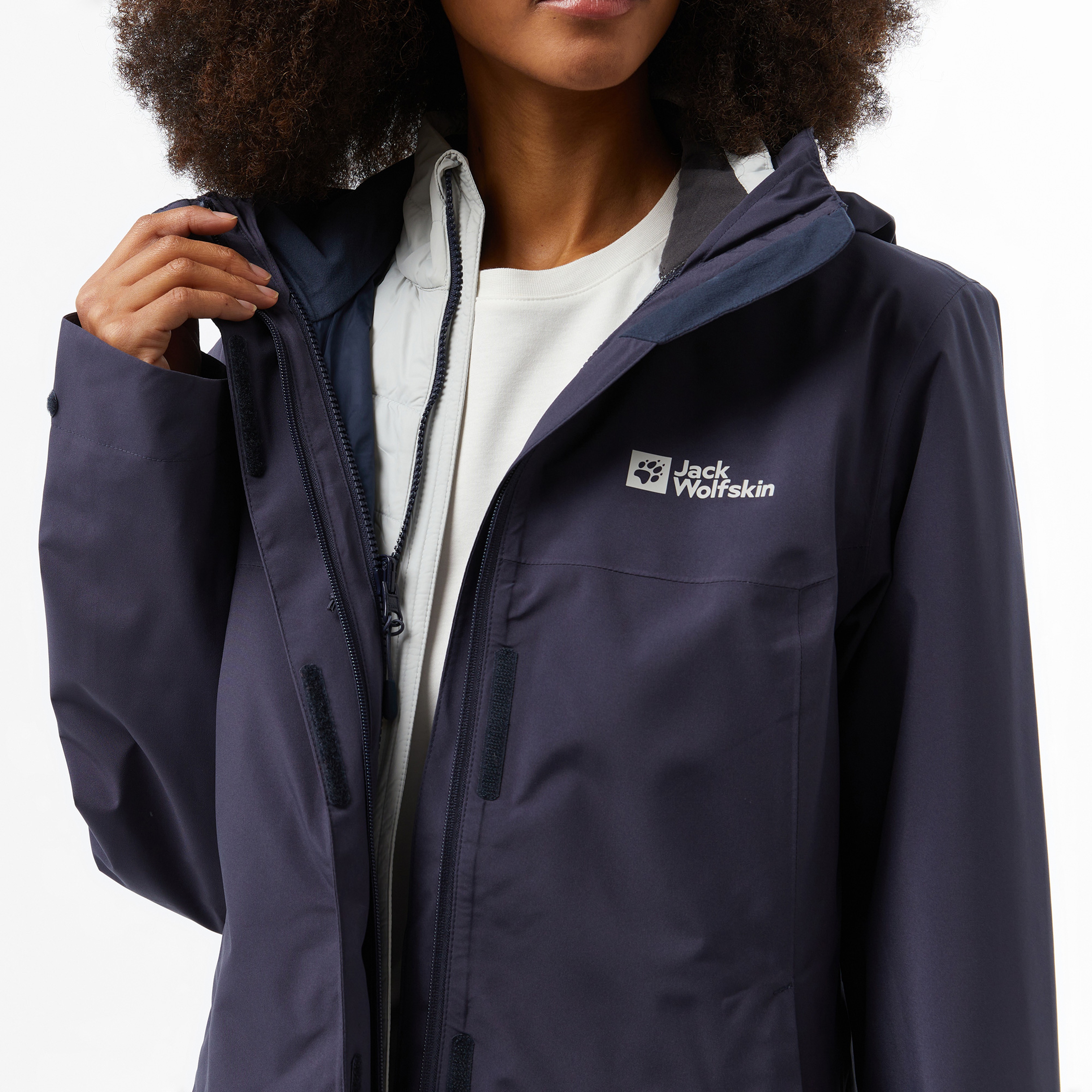 Jack Wolfskin Texapore 3İn1 Kadın Gri Ceket