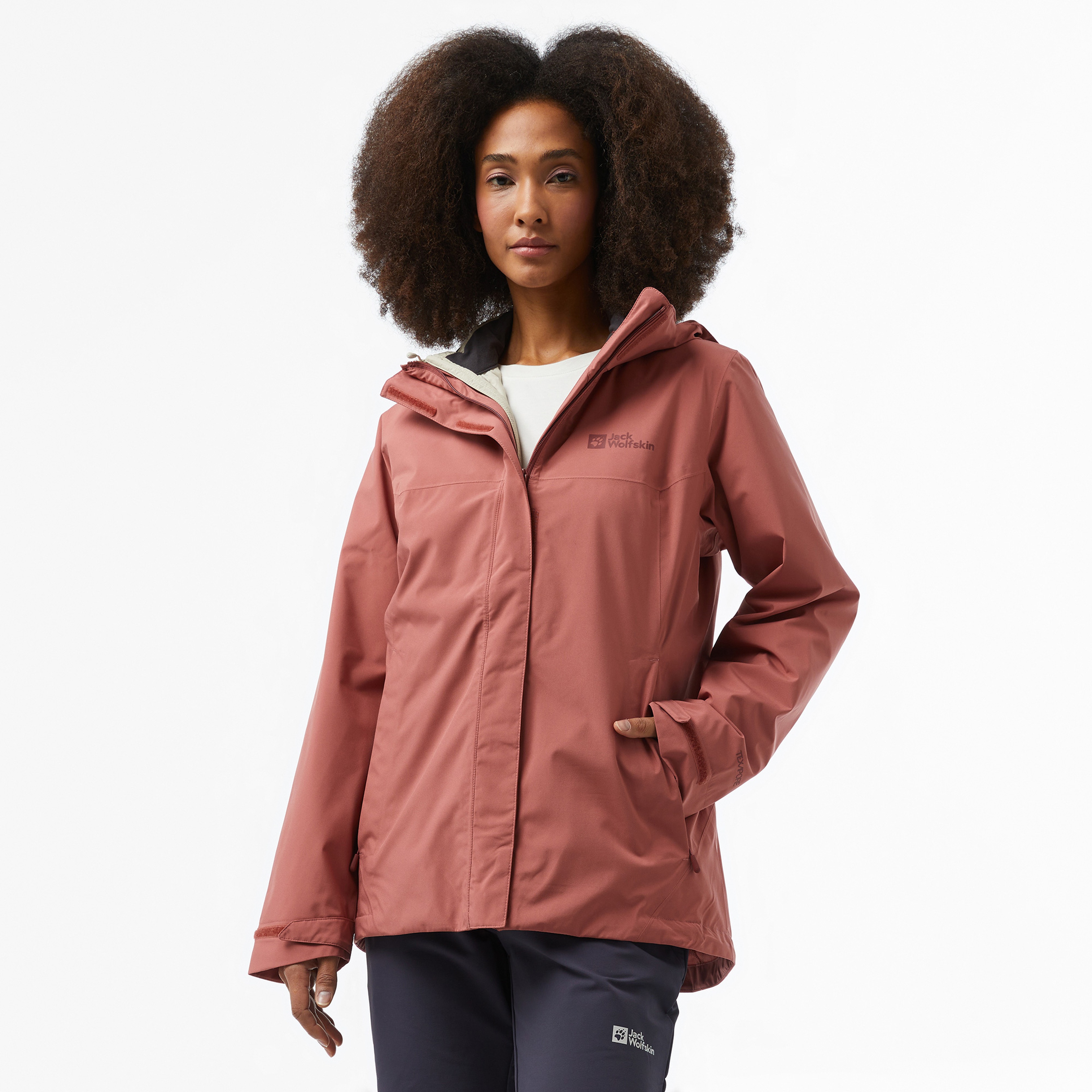 Jack Wolfskin Texapore 3İn1 Kadın Kırmızı Ceket
