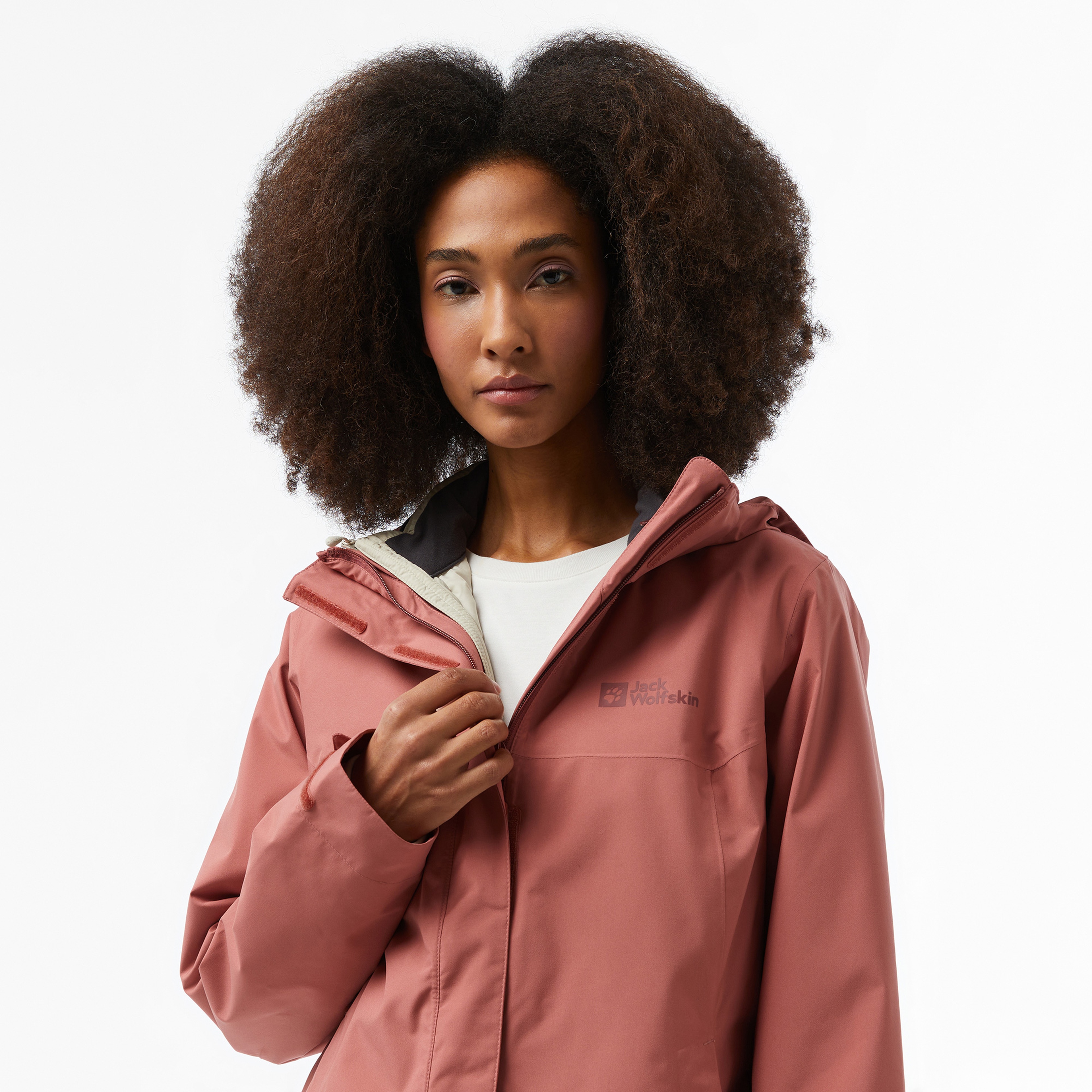 Jack Wolfskin Texapore 3İn1 Kadın Kırmızı Ceket
