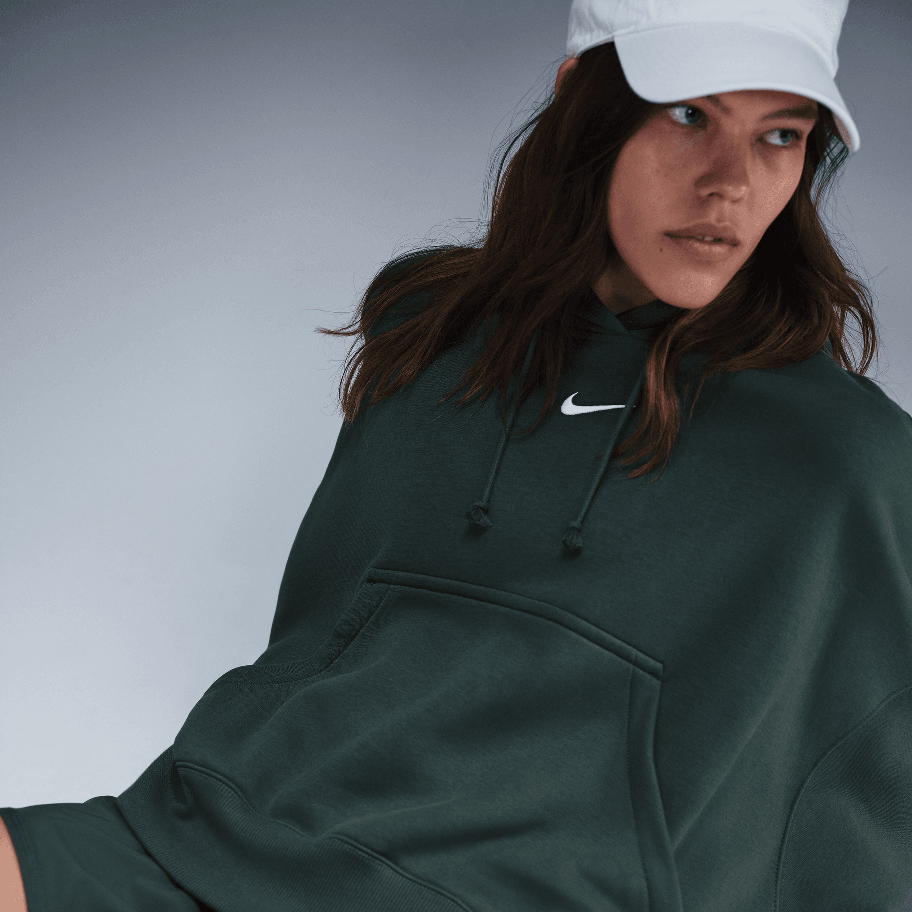 Nike Phoenix Fleece Oos Kadın Yeşil Sweatshirt