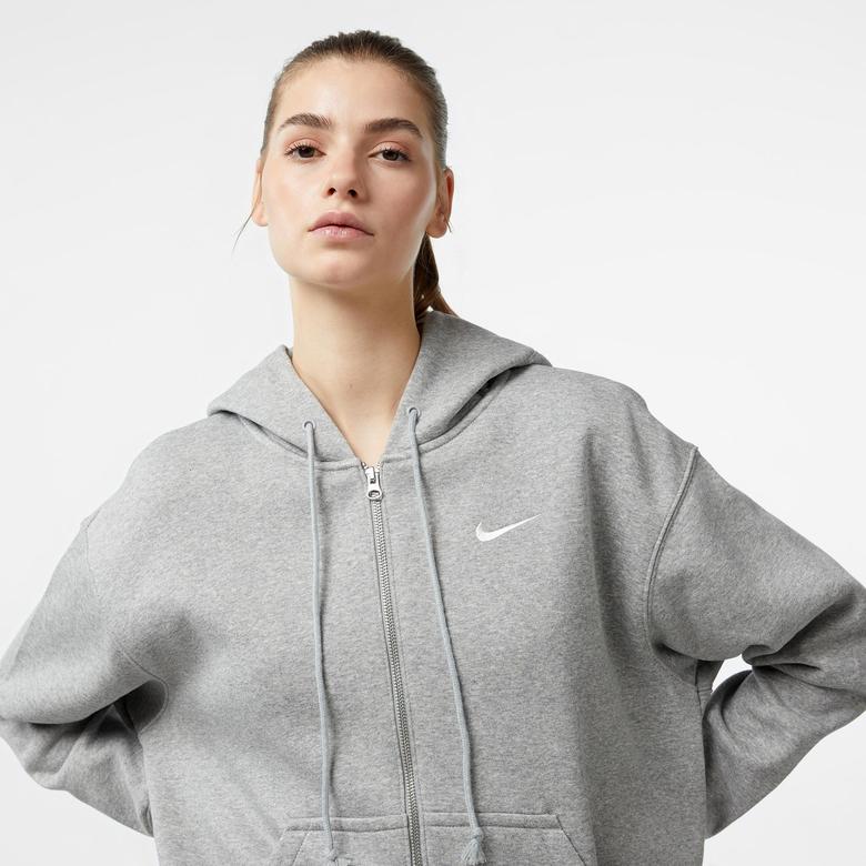 Nike Sportswear Phoenix Fleece Oversize Kadın Gri Eşofman Üstü