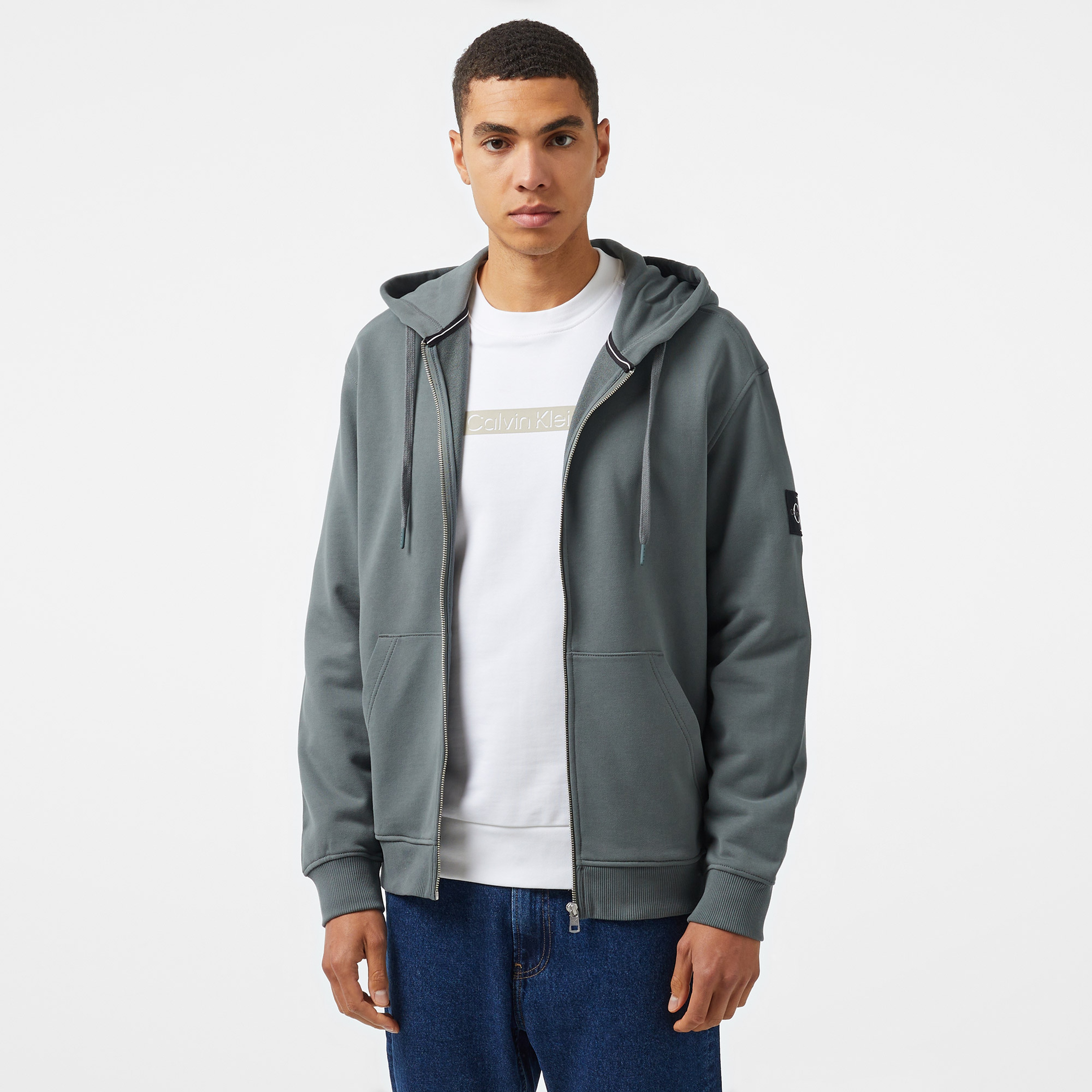 Calvin Klein Jeans Erkek Gri Sweatshirt