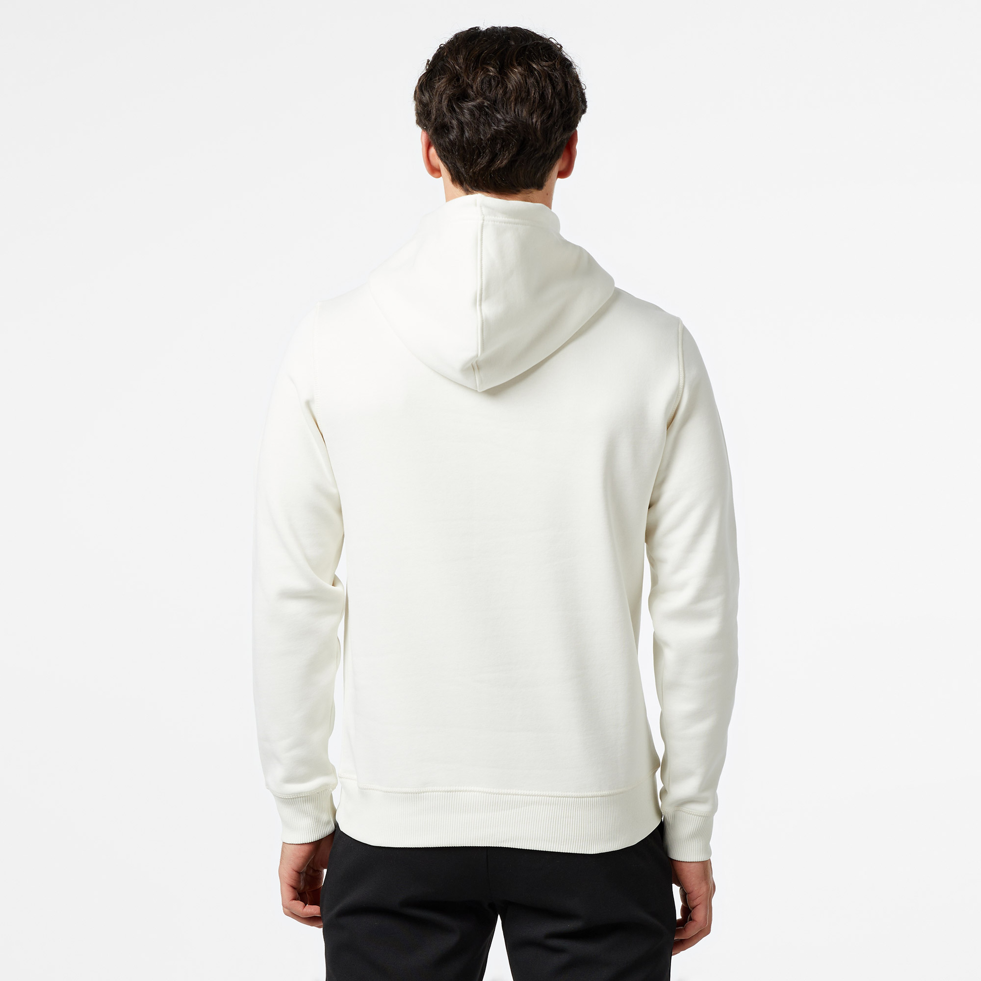 Calvin Klein Jeans Monologo Erkek Beyaz Hoodie