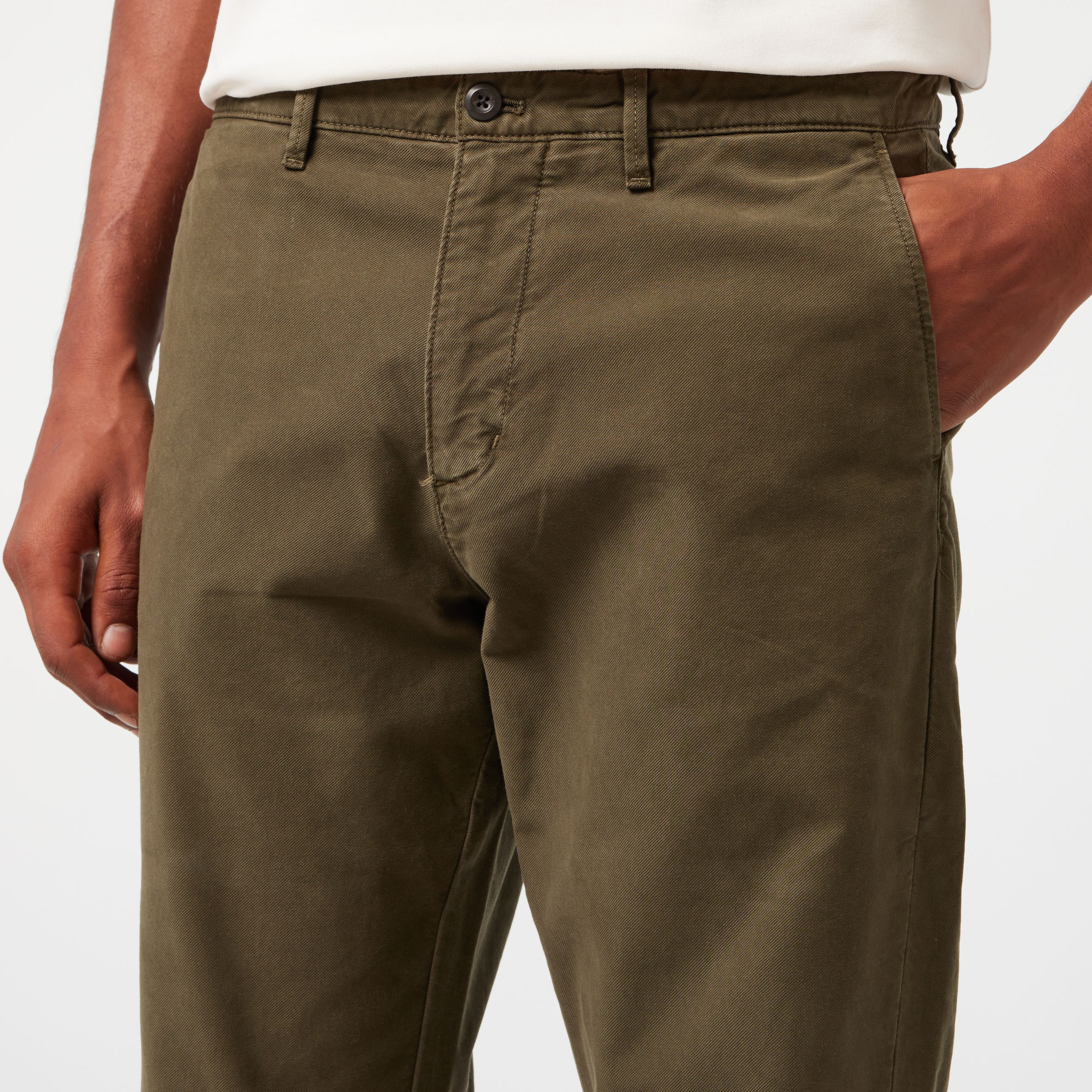 Tommy Hilfiger Harlem Gabardine Gmd Erkek Haki Chino Pantolon