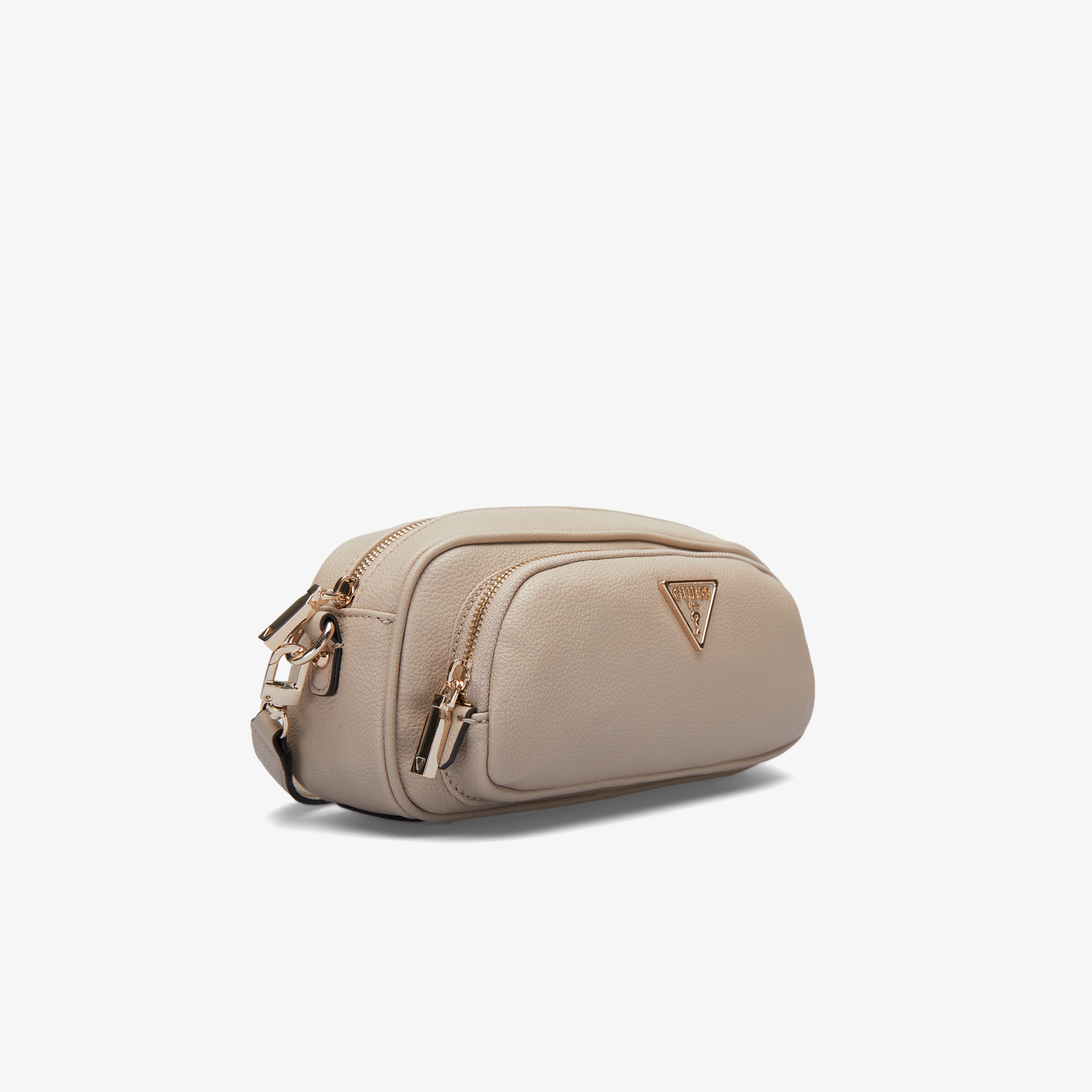 Guess Power Play Tech Tote Canal Crossbody Top Zip Kadın Kahverengi Çapraz Askılı Çanta
