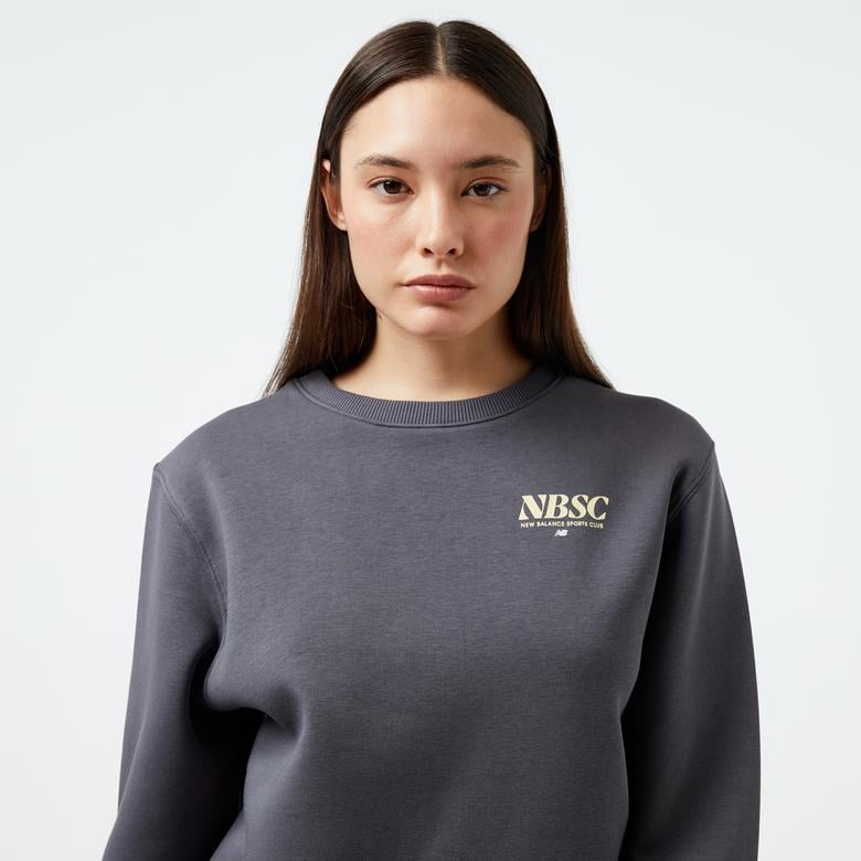 New Balance WNC3416 Lifestyle Kadın Antrasit Sweatshirt
