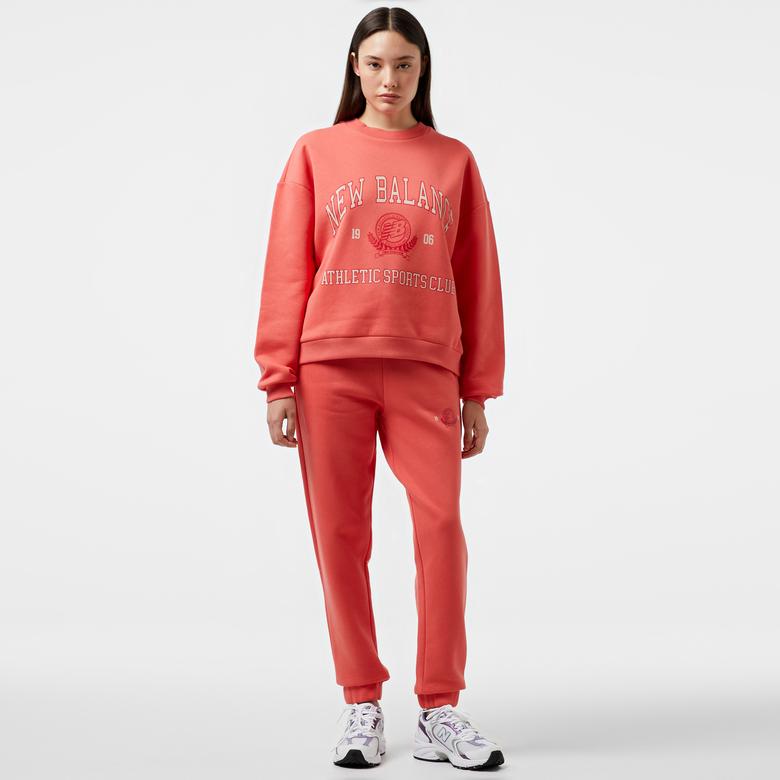 New Balance WNC3404 Lifestyle Kadın Bordo Sweatshirt