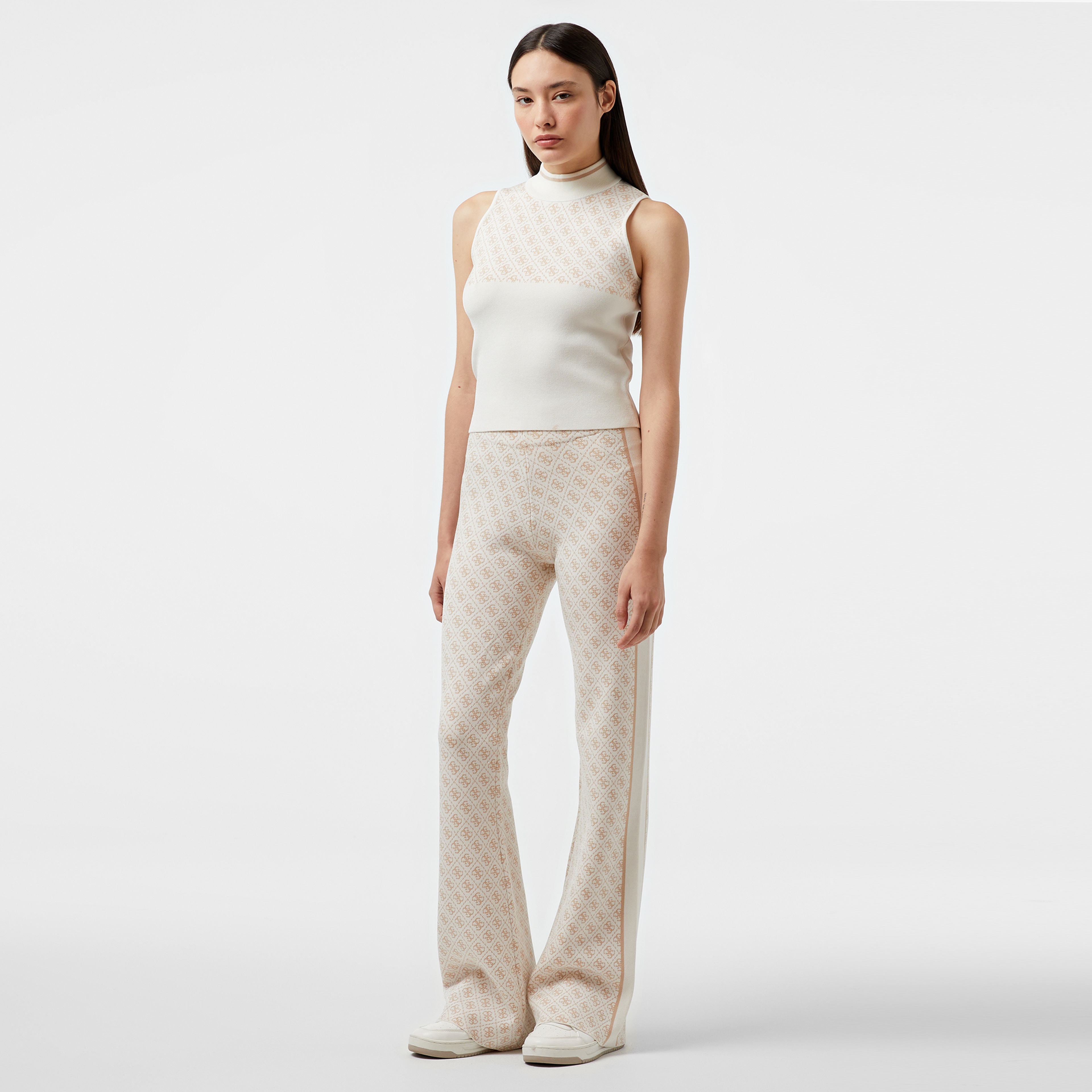 Guess Lise Harper Visce Yarn Kadın Krem Rengi Yelek