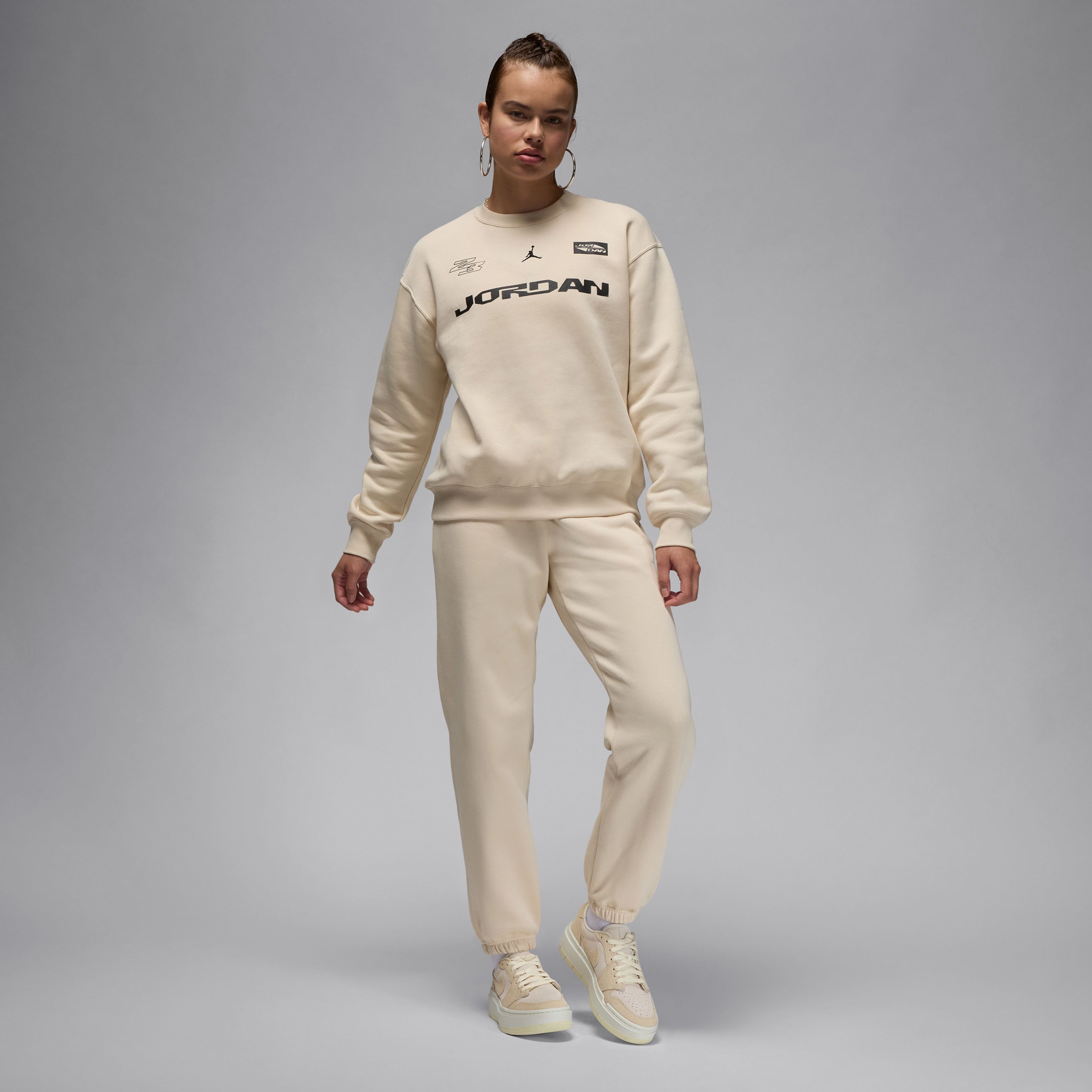 Jordan Brooklyn Fleece Gfx Kadın Kahverengi Sweatshirt