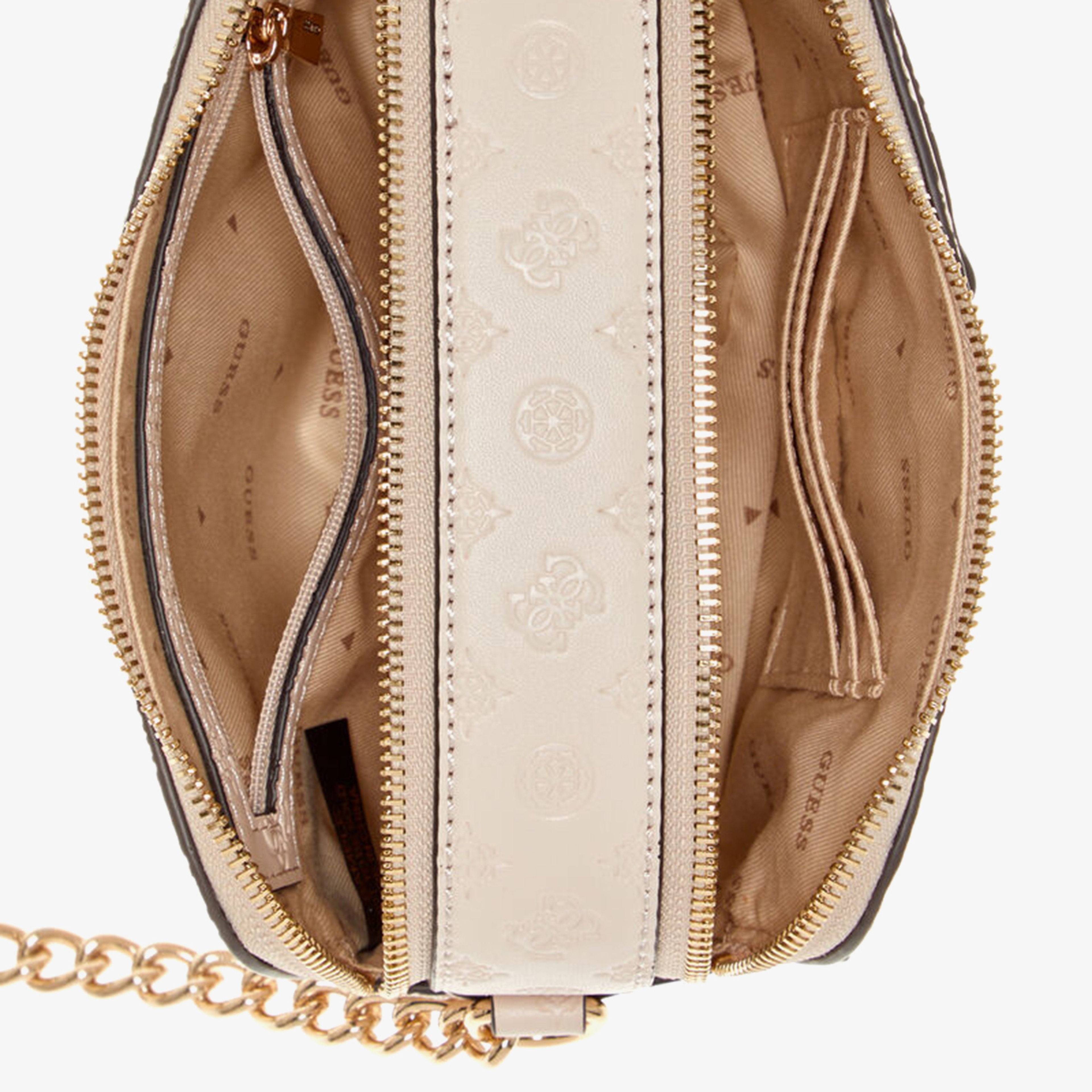 Guess Deesa Logovrtible Imogene Crossbody Bucket Kadın Ekru Çapraz Askılı Çanta