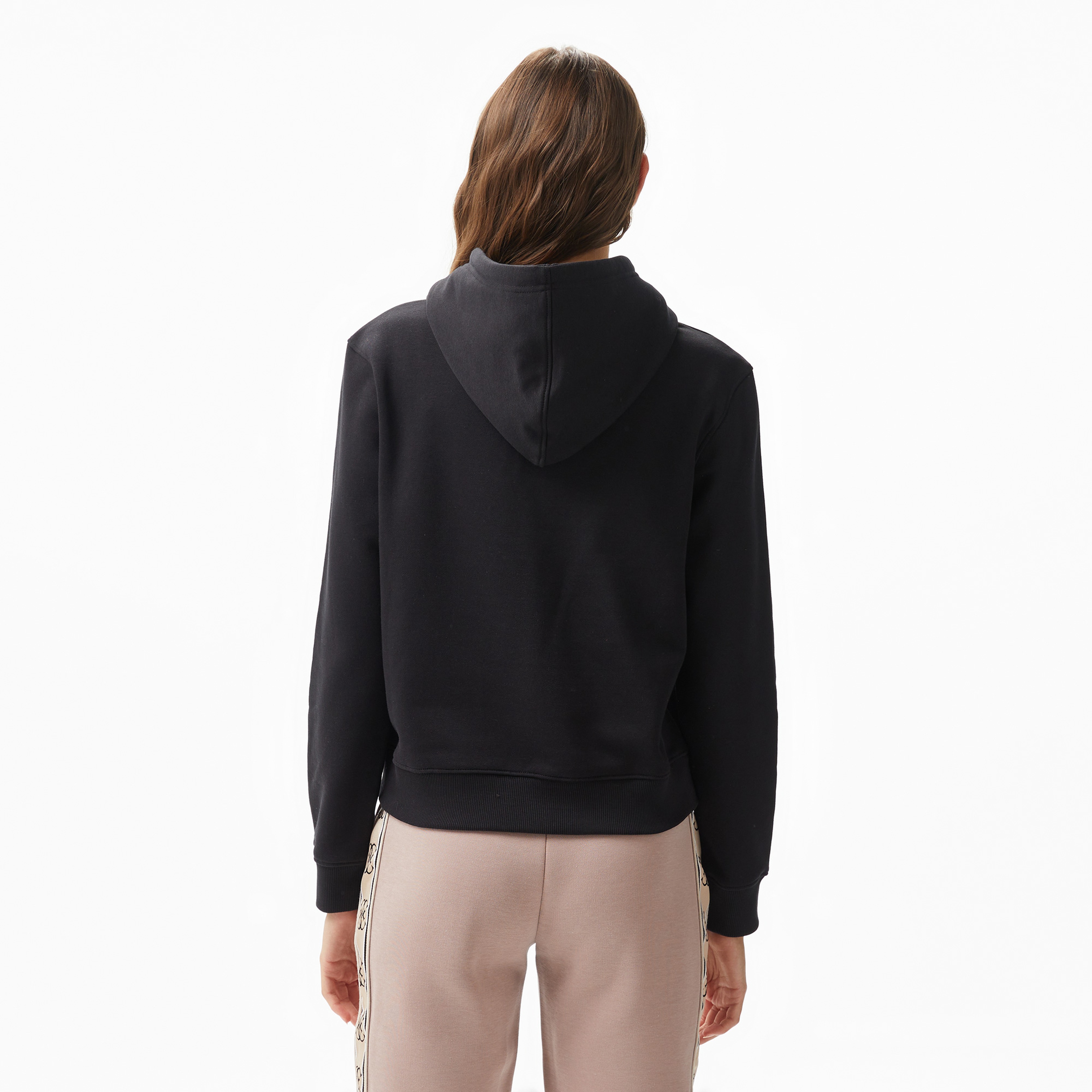 Guess Mini Organic Soft Fleece 350 Kadın Siyah Sweatshirt