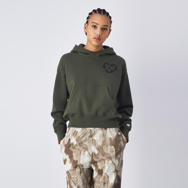 Champion Kadın Haki Sweatshirt
