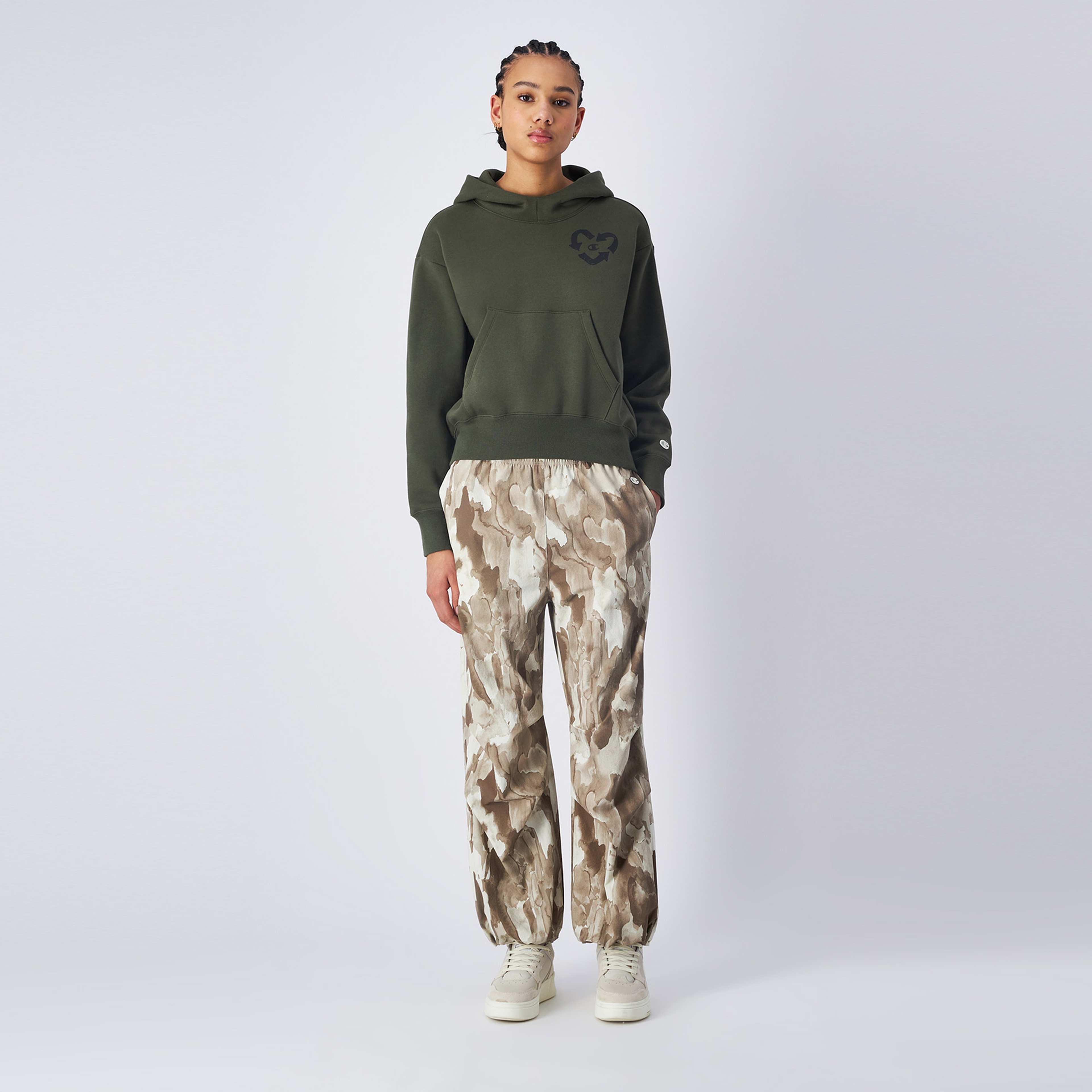 Champion Kadın Haki Sweatshirt