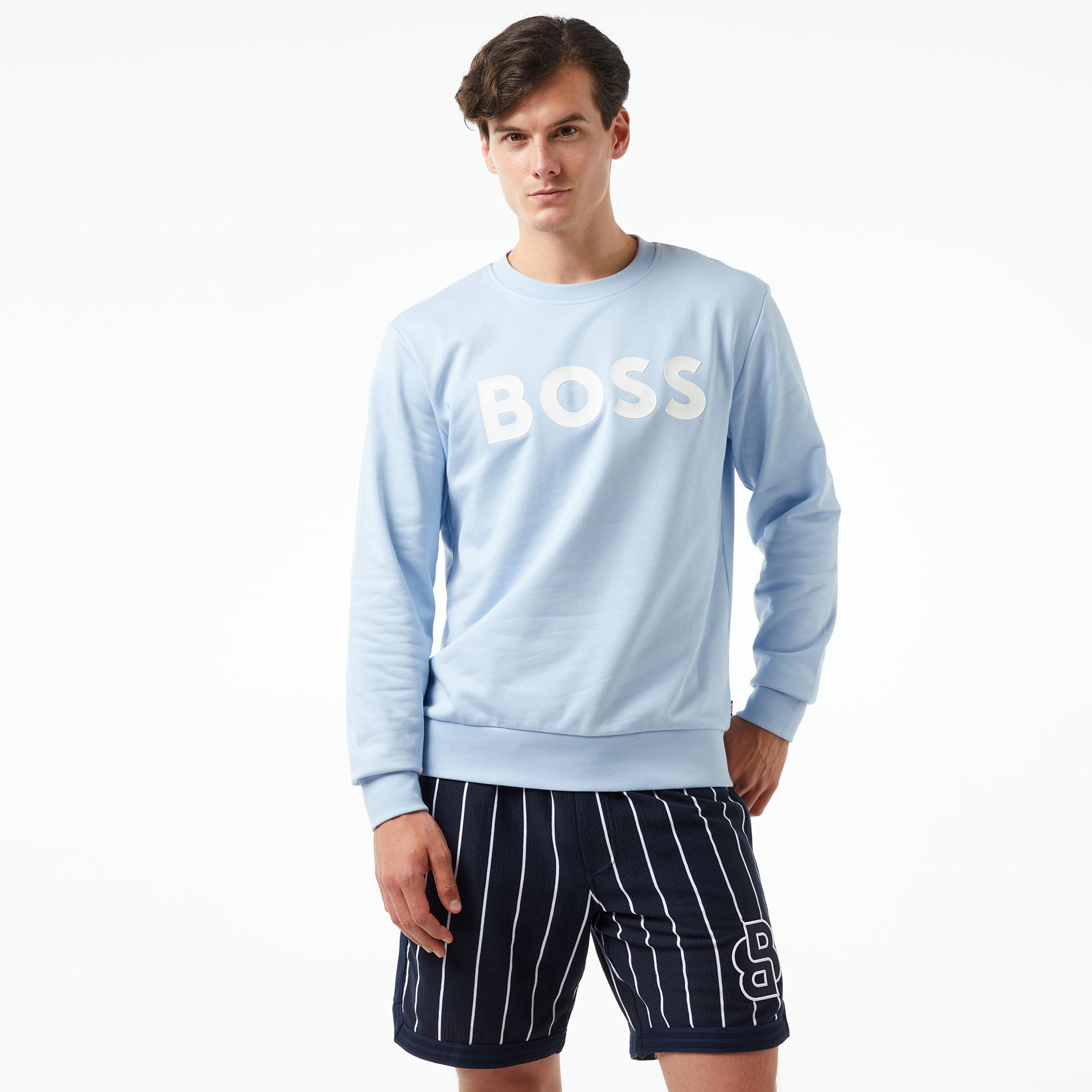Boss Soleri 02 Erkek Mavi Sweatshirt