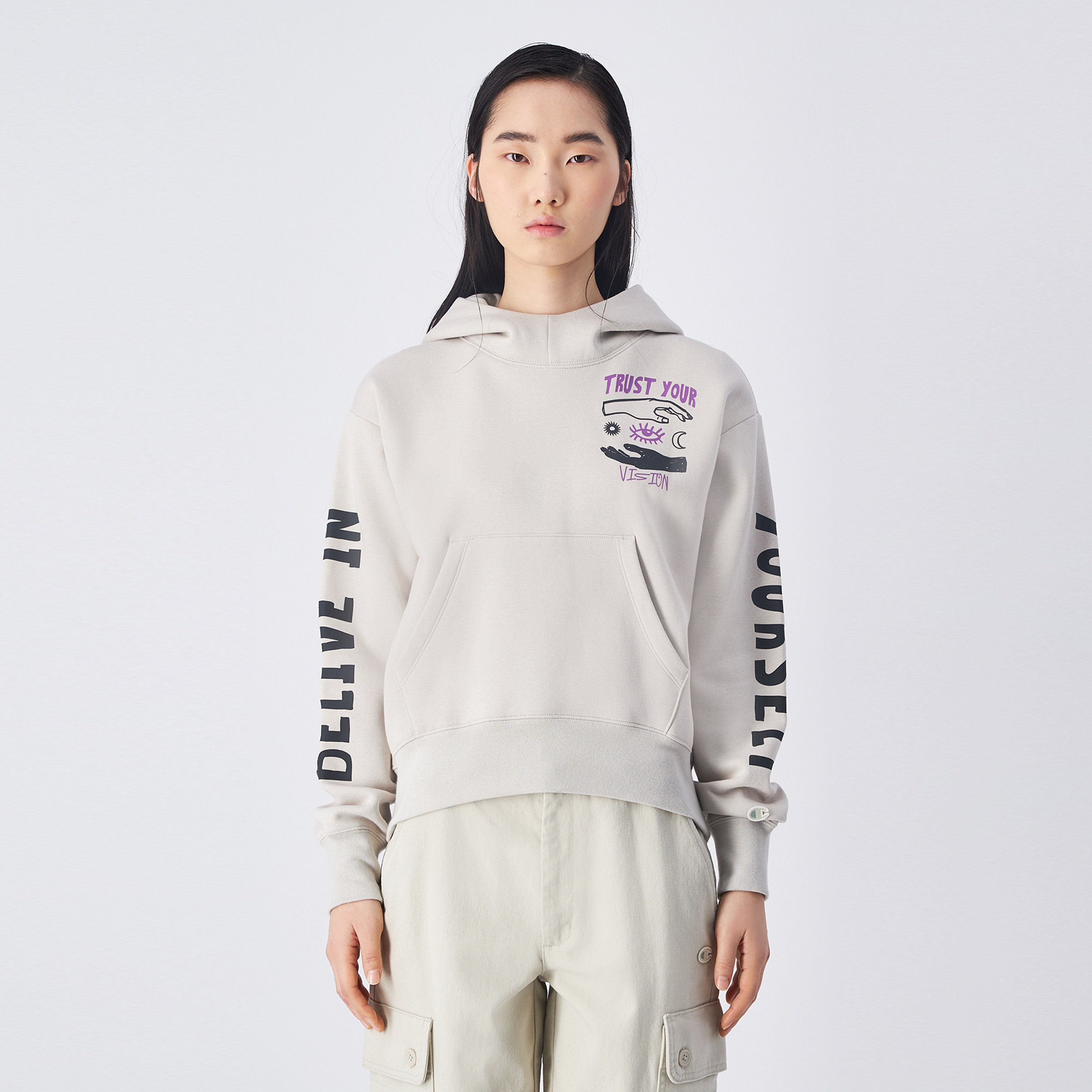 Champion Kadın Gri Sweatshirt