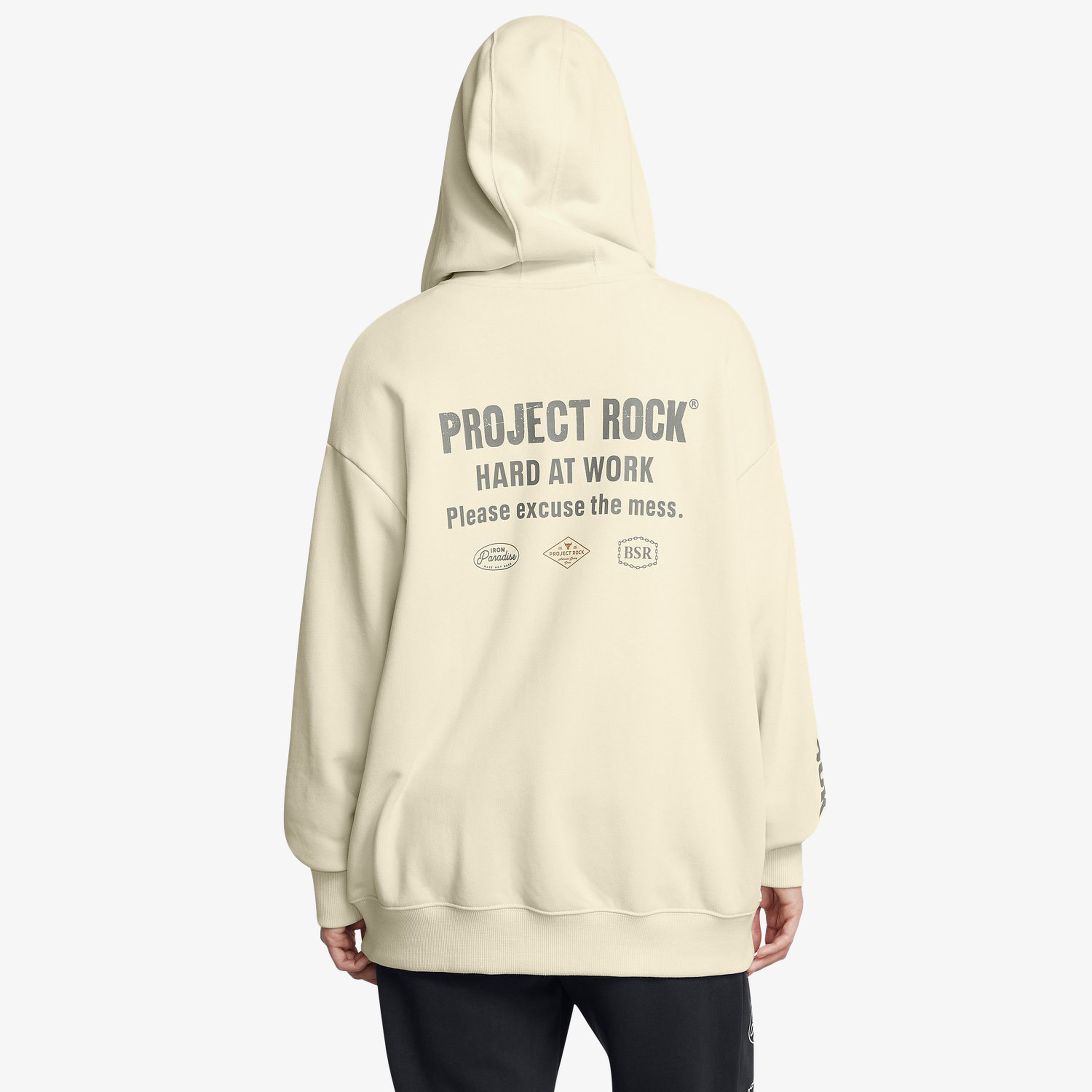 Under Armour Pjt Rck Hwt Fz Hard At Wrk Kadın Bej Sweatshirt