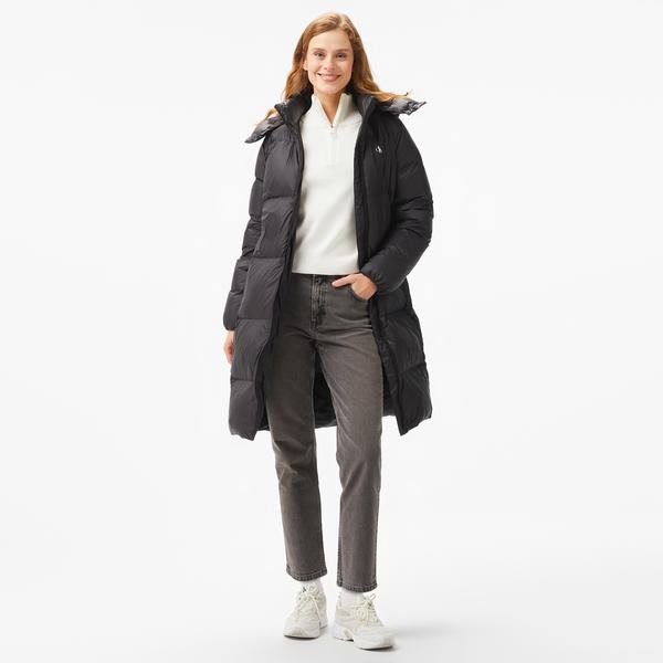 Calvin Klein Jeans Down Long Puffer Kadın Siyah Mont