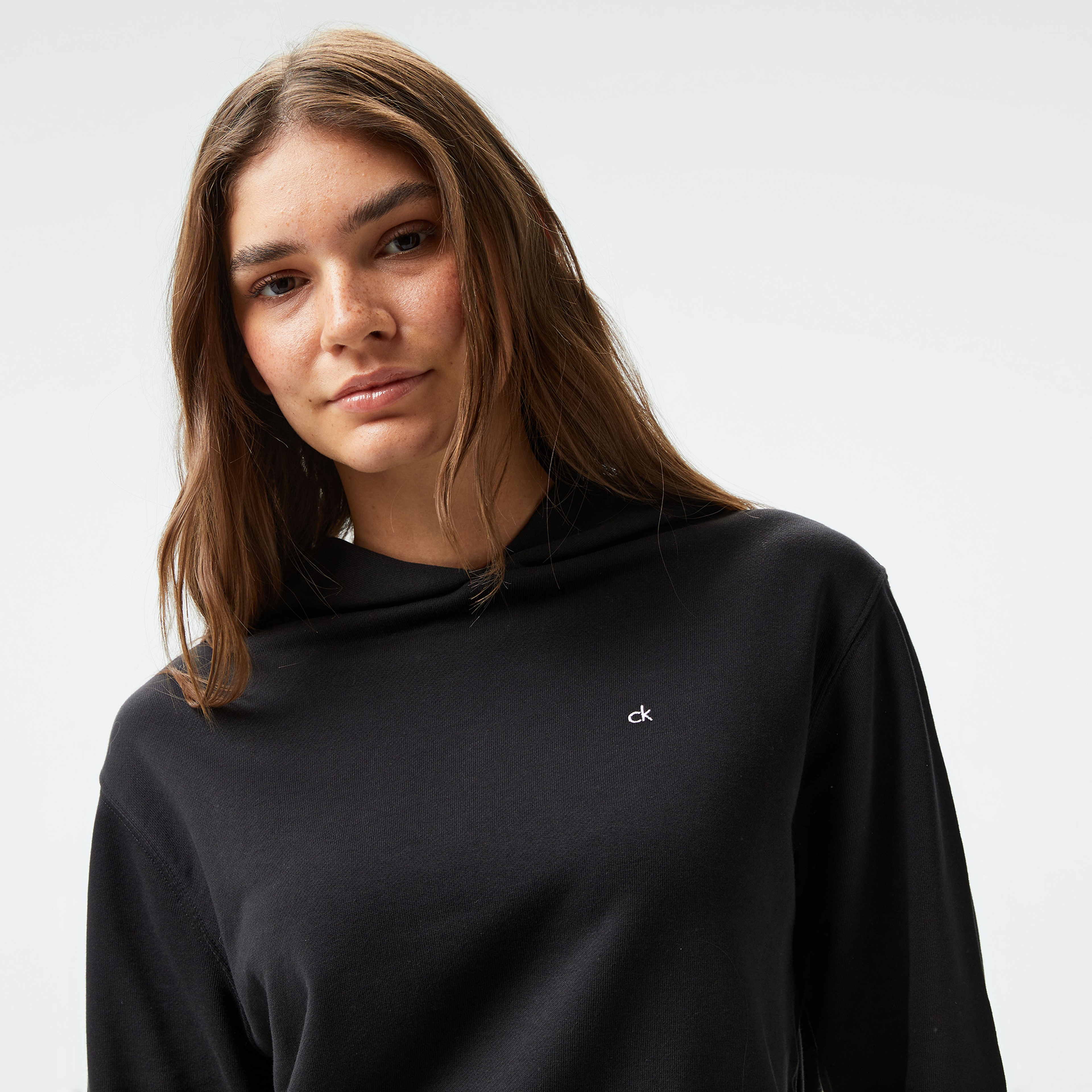 Calvin Klein Emb Graphic Relaxed Kadın Siyah Hoodie