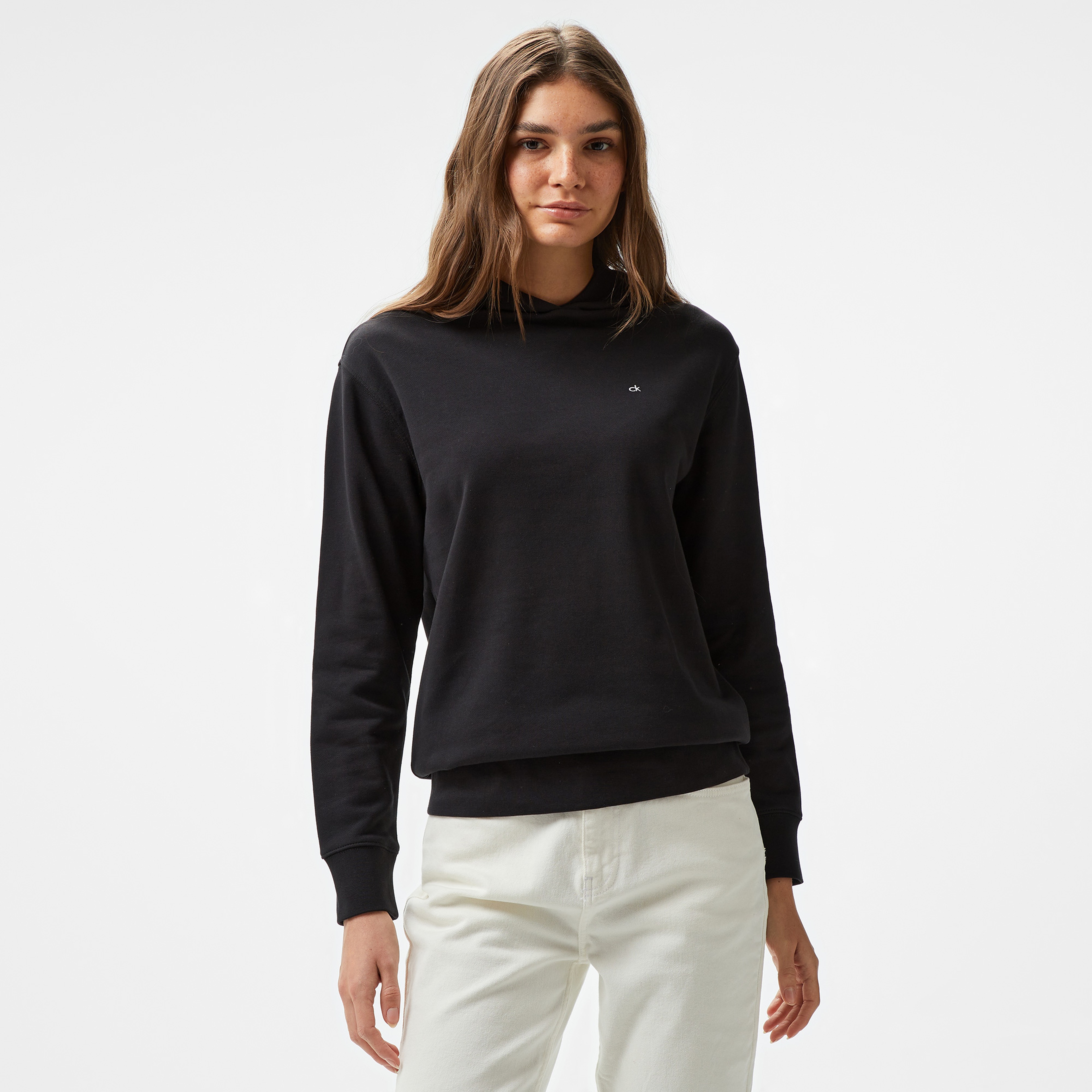 Calvin Klein Emb Graphic Relaxed Kadın Siyah Hoodie