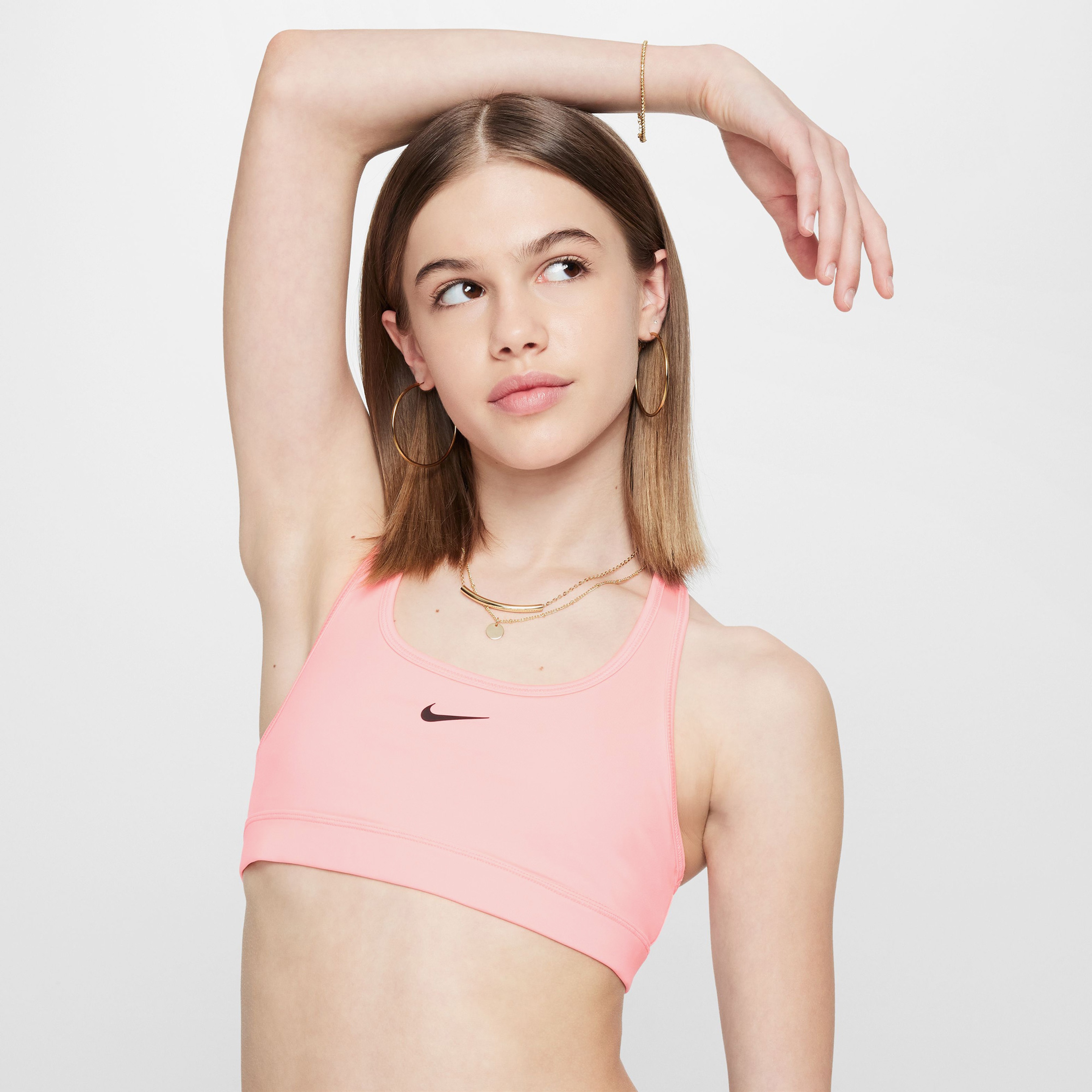 Nike Swoosh Çocuk Kırmızı Bra