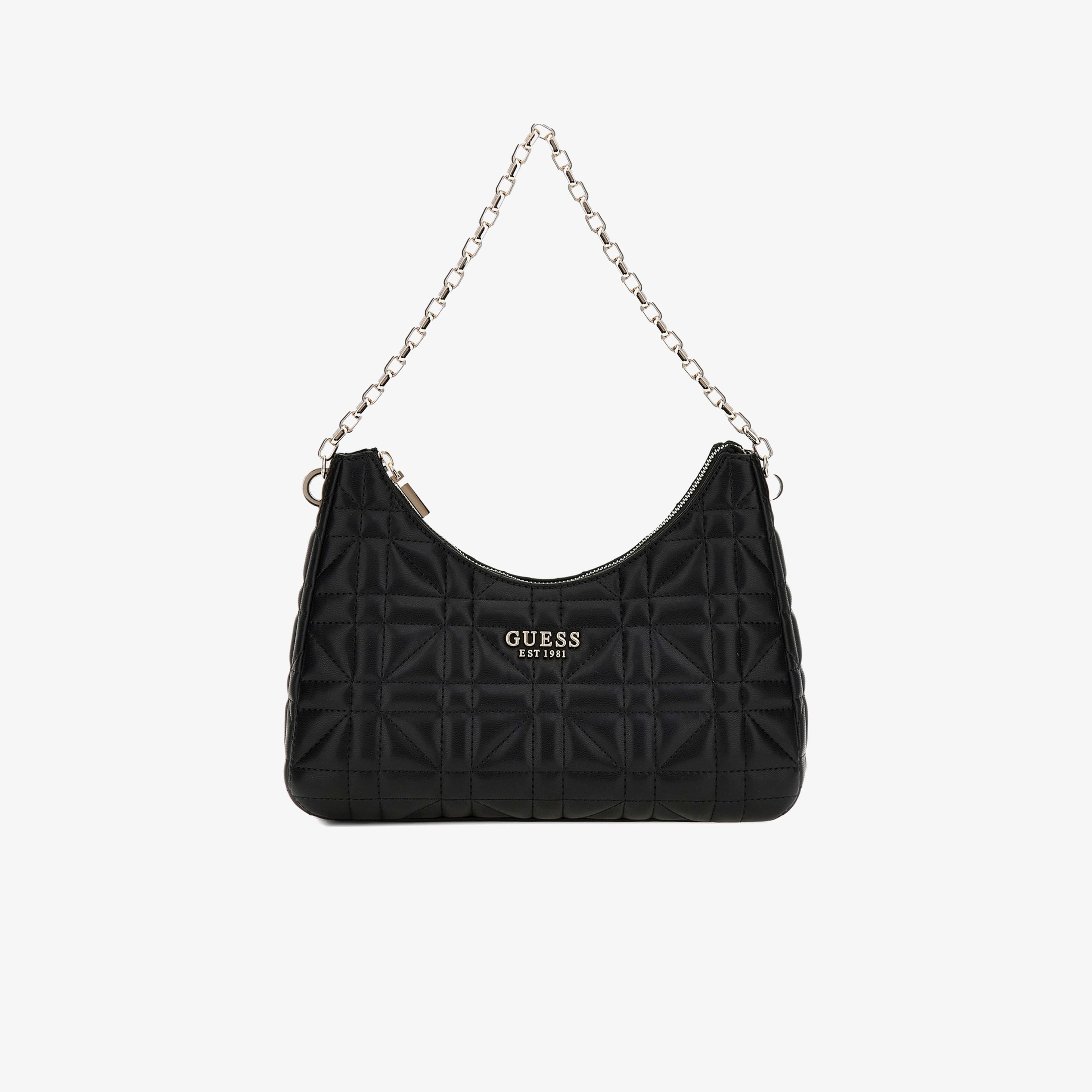 Guess Brera Triple  Prisma Top Handle Flap Kadın Siyah El Çantası