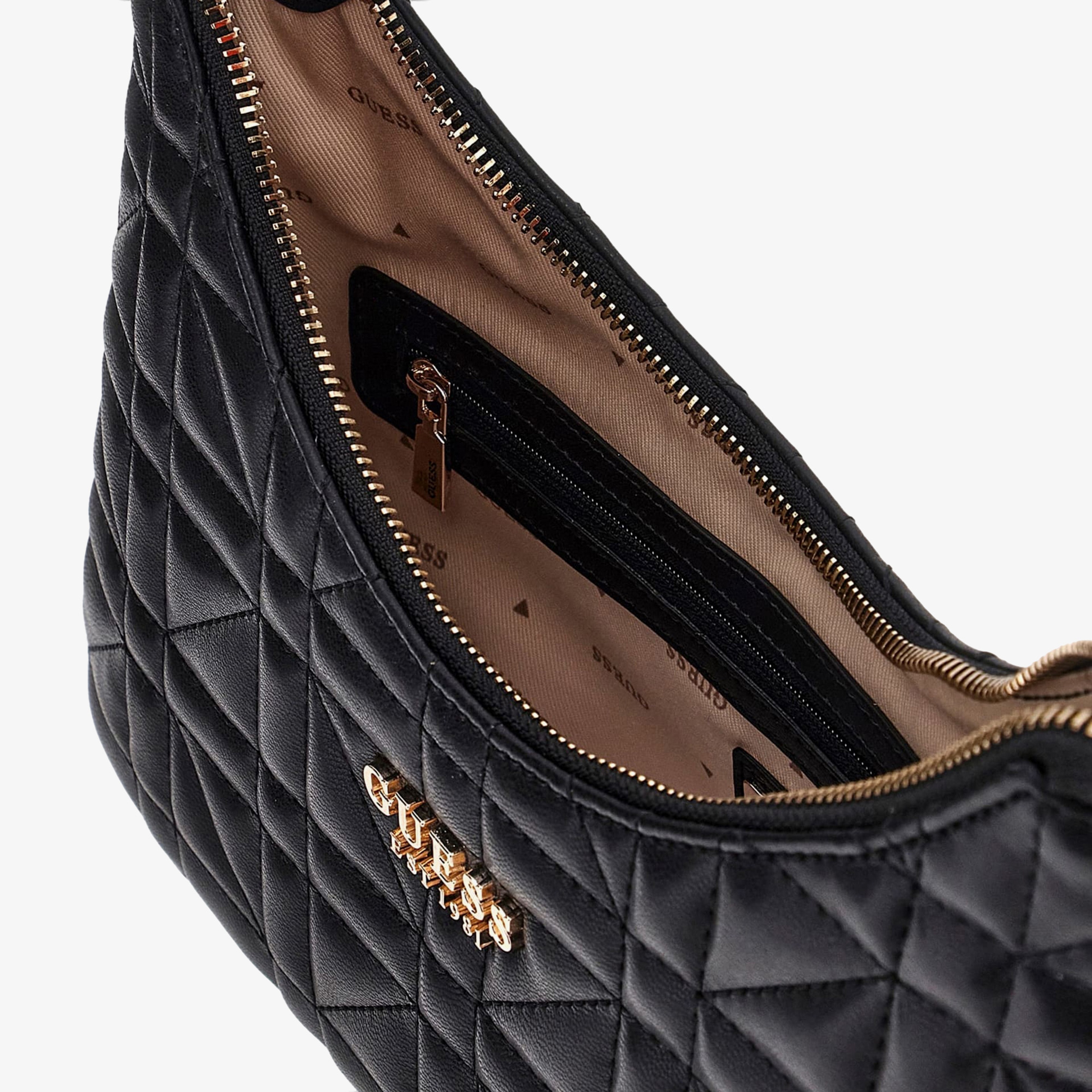 Guess Brera Triple  Prisma Top Handle Flap Kadın Siyah El Çantası