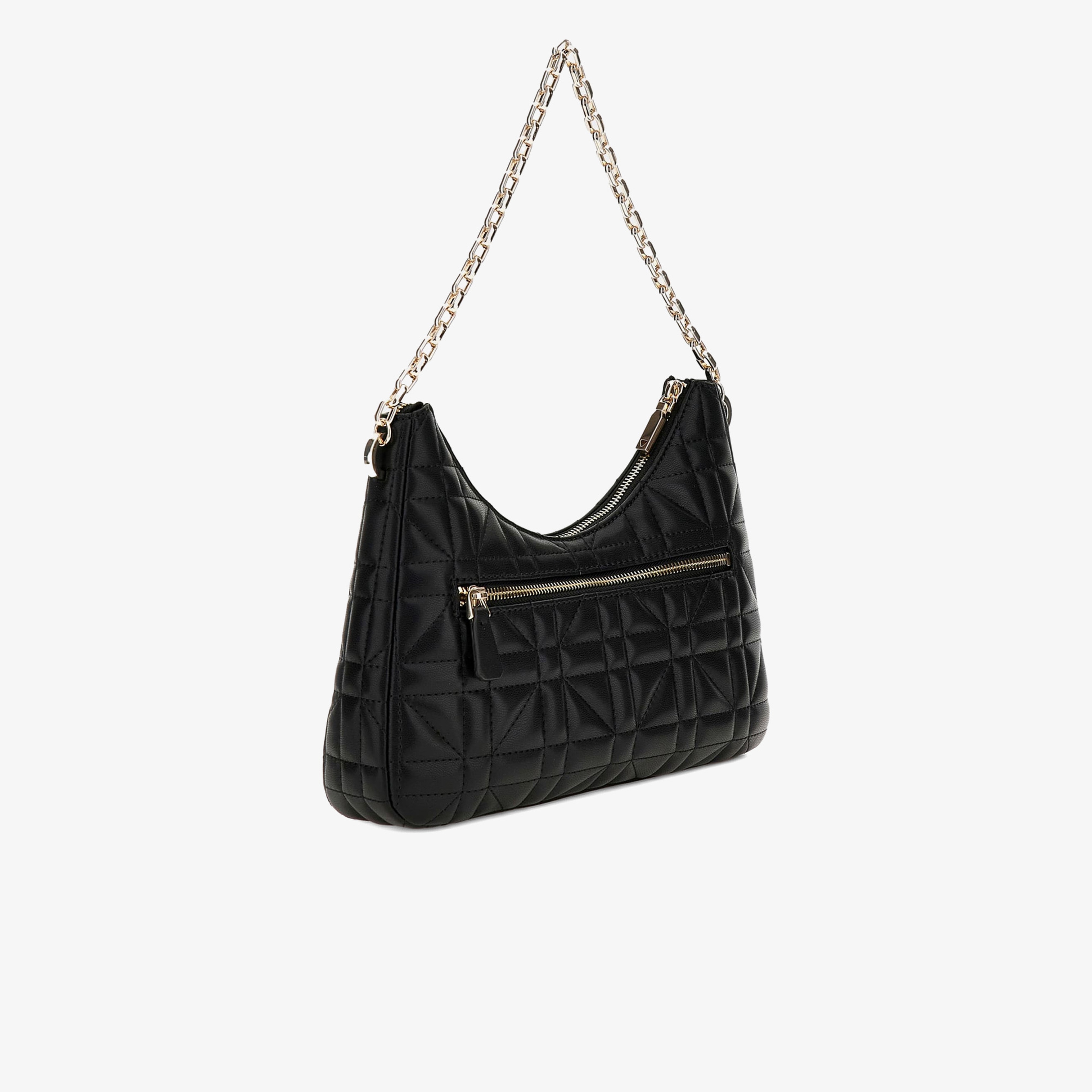 Guess Brera Triple  Prisma Top Handle Flap Kadın Siyah El Çantası