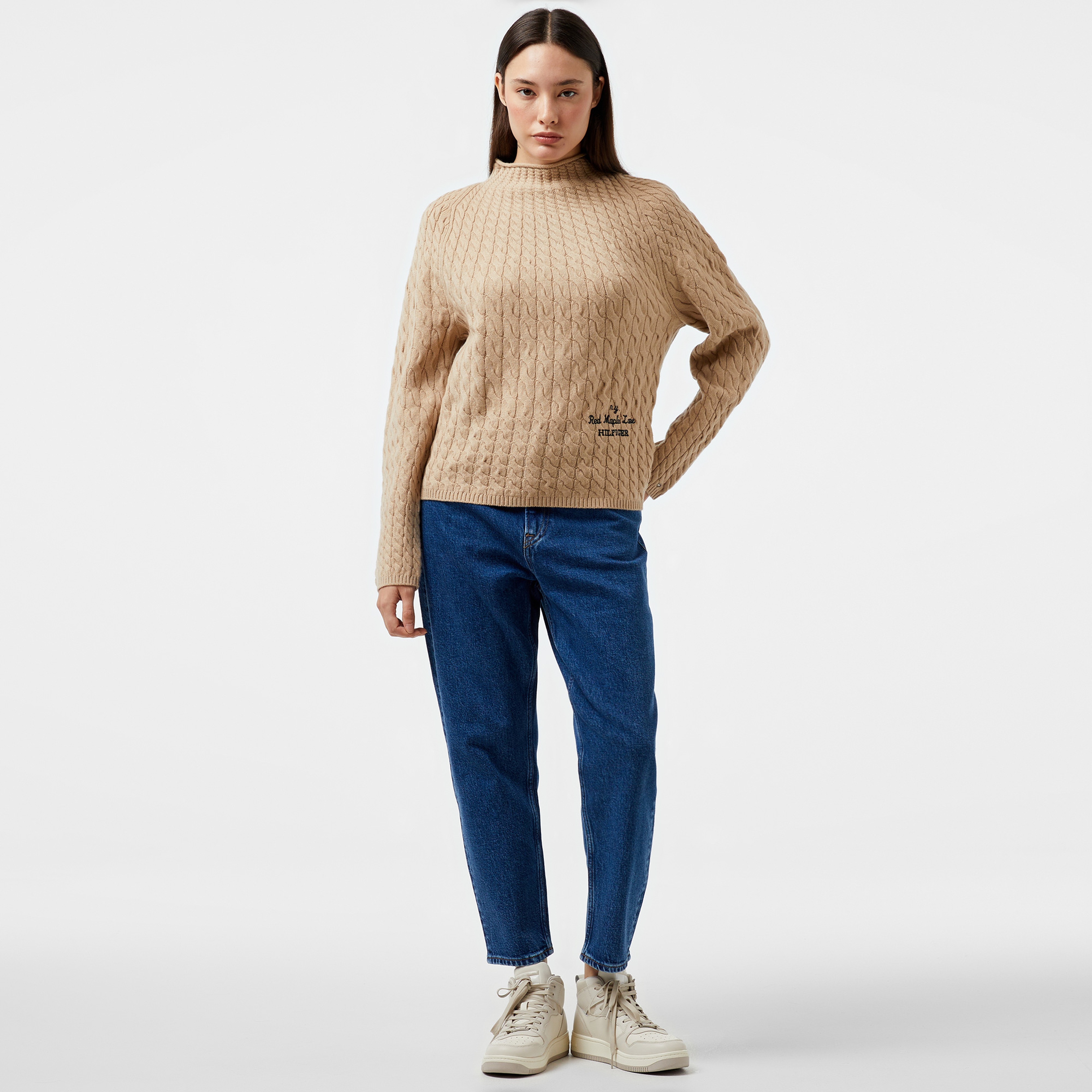 Tommy Hilfiger Kadın Bej Triko