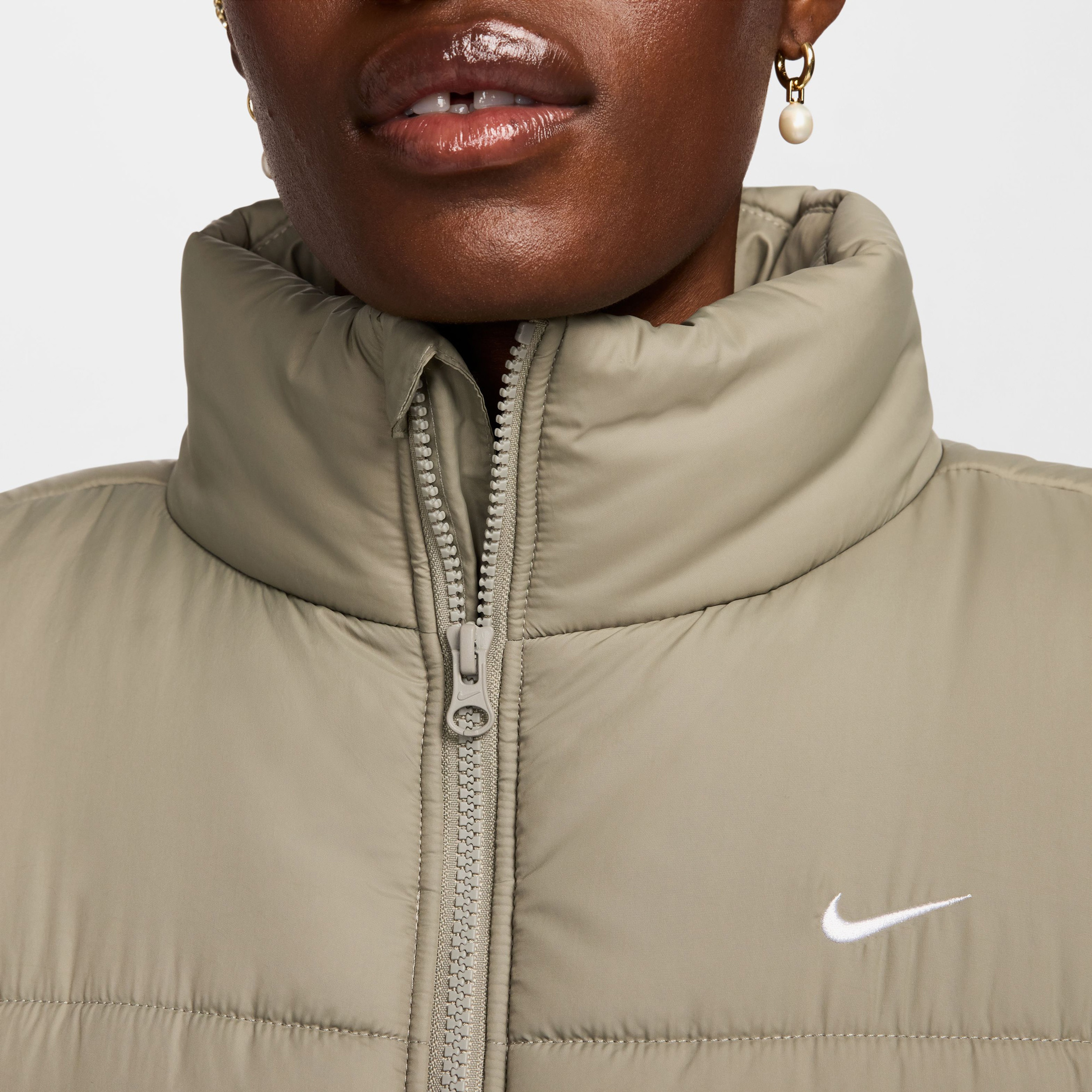 Nike Sportswear Therma-Fit Classic Puffer Kadın Yeşil Yelek