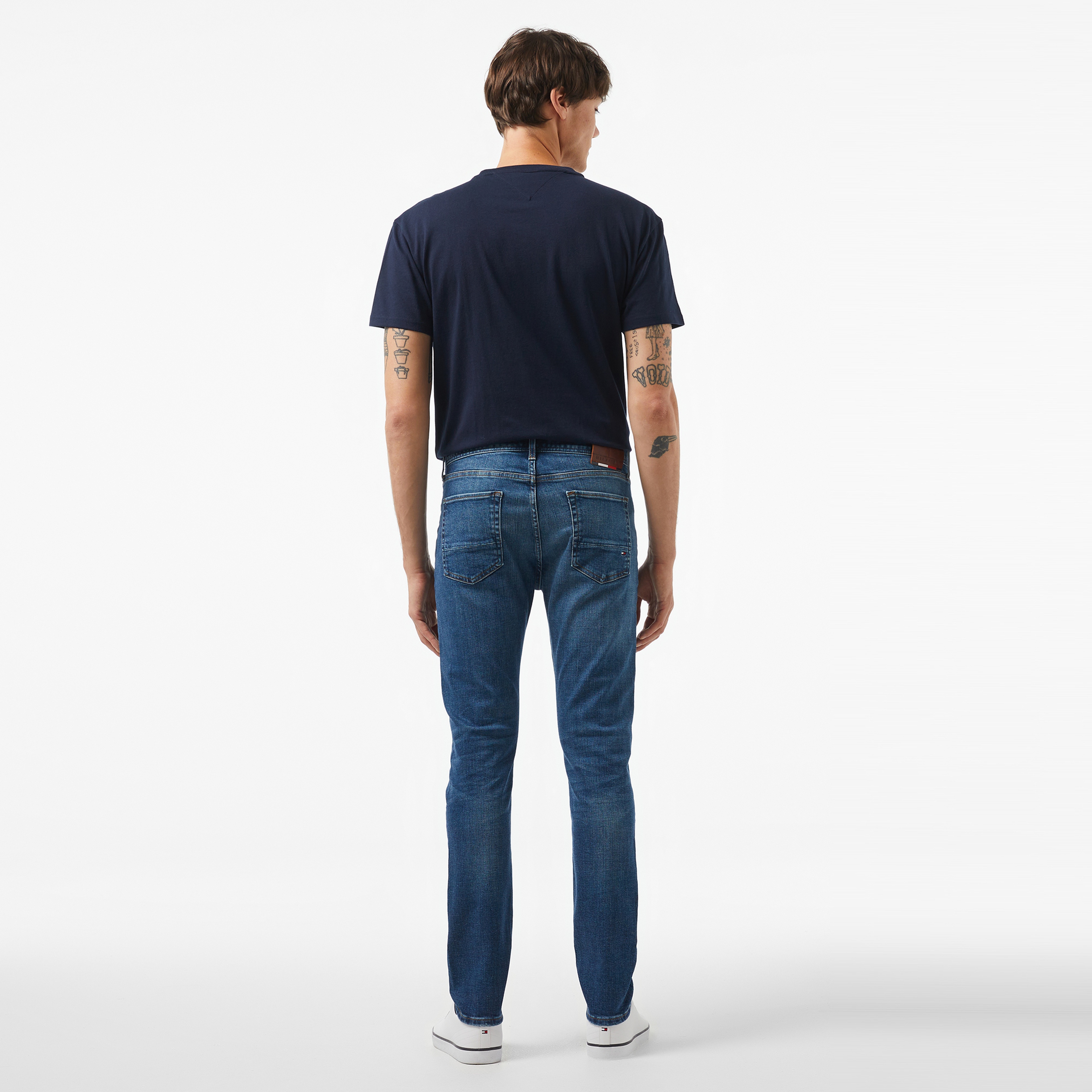 Tommy Hilfiger Slim Bleecker Cross Blue Erkek Lacivert Jean
