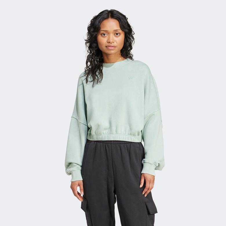 adidas Essentials Sweater Kadın Yeşil Sweatshirt