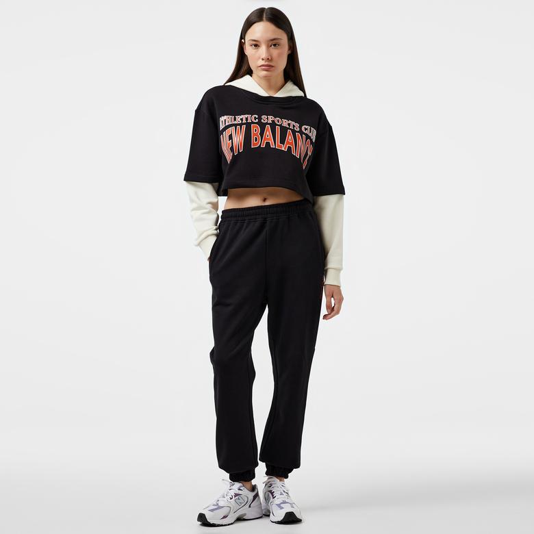 New Balance WNH3407 Lifestyle Kadın Siyah Sweatshirt