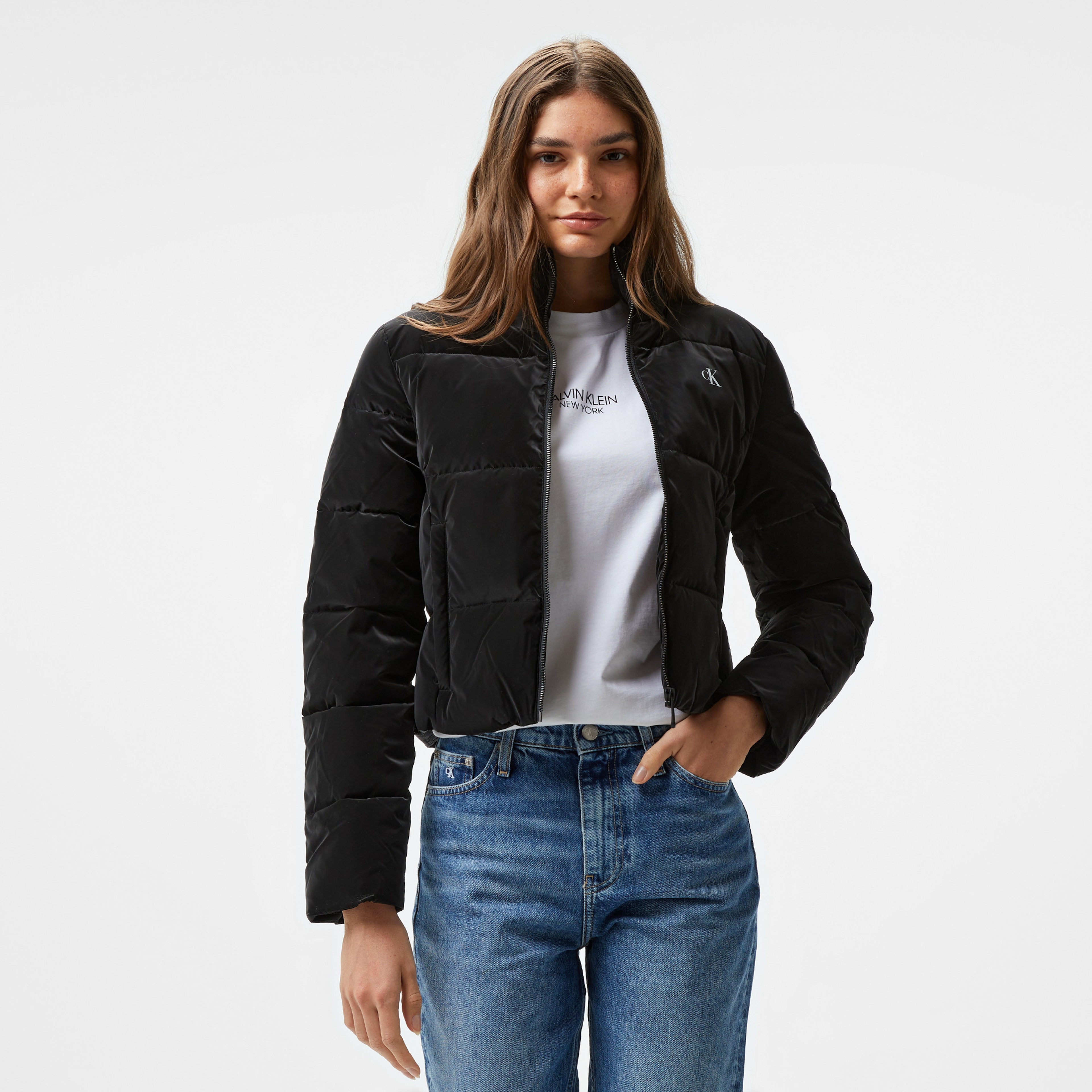 Calvin Klein Jeans Soft Touch Short Fitted Kadın Siyah Ceket