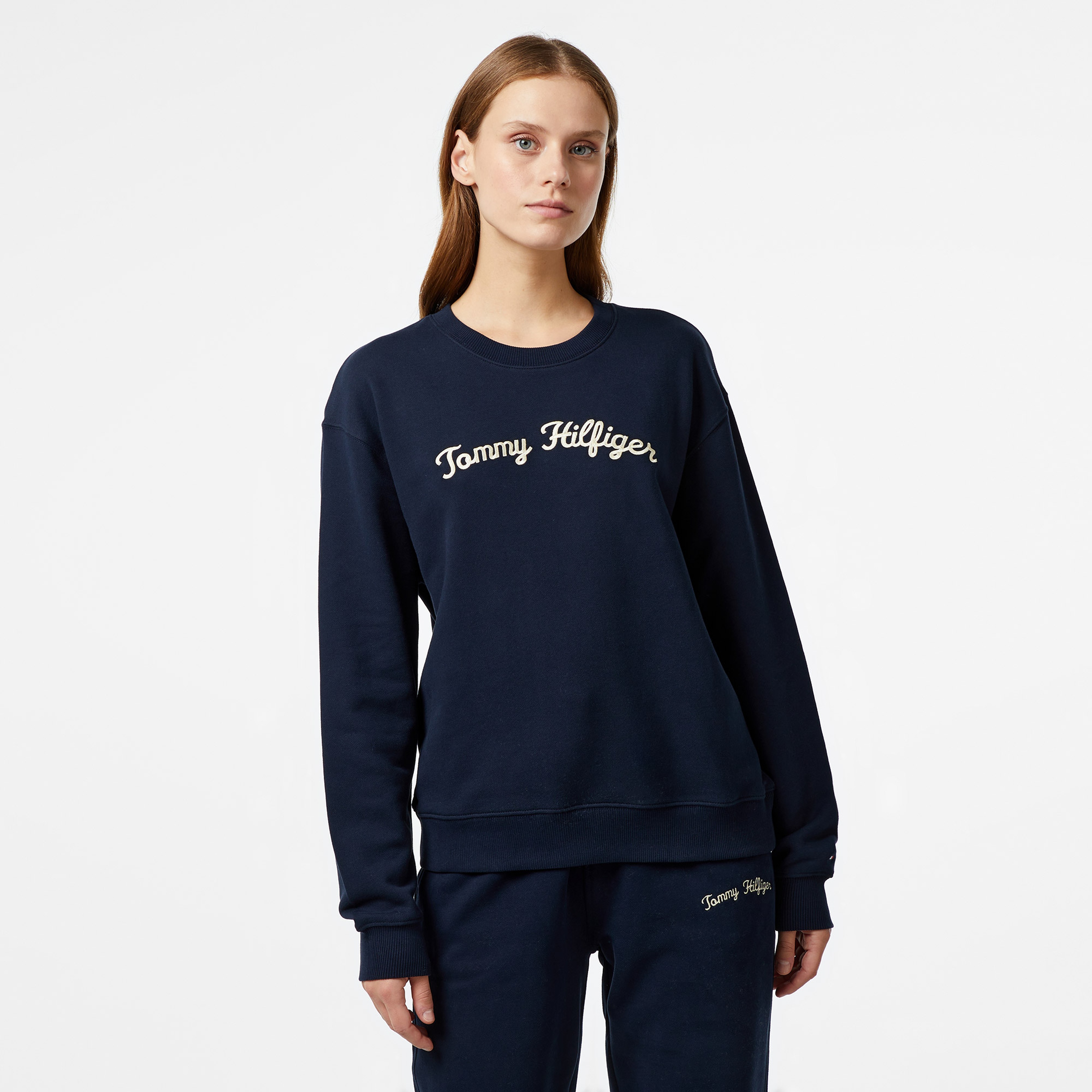 Tommy Hilfiger Kadın Mavi Sweatshirt