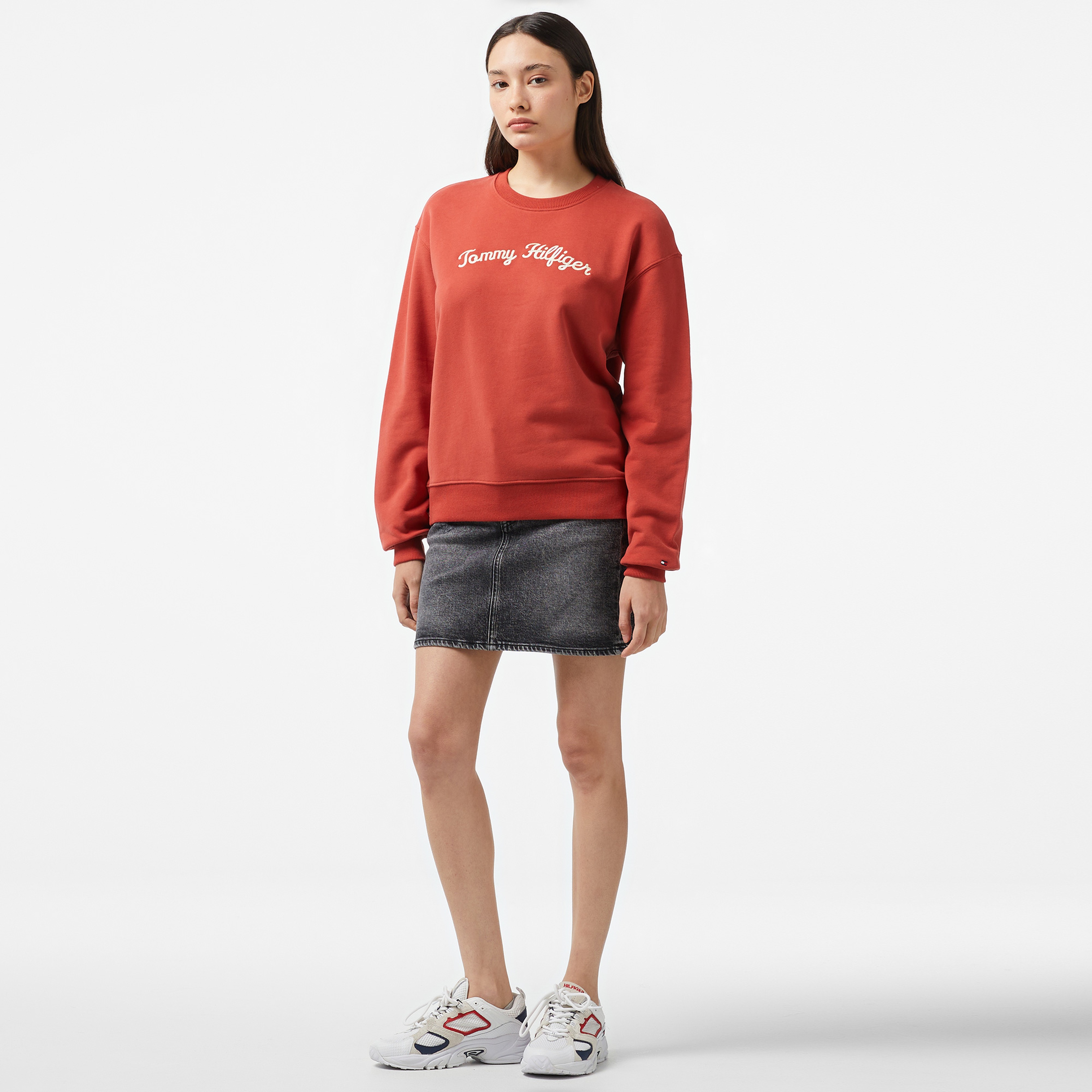 Tommy Hilfiger Kadın Kırmızı Sweatshirt