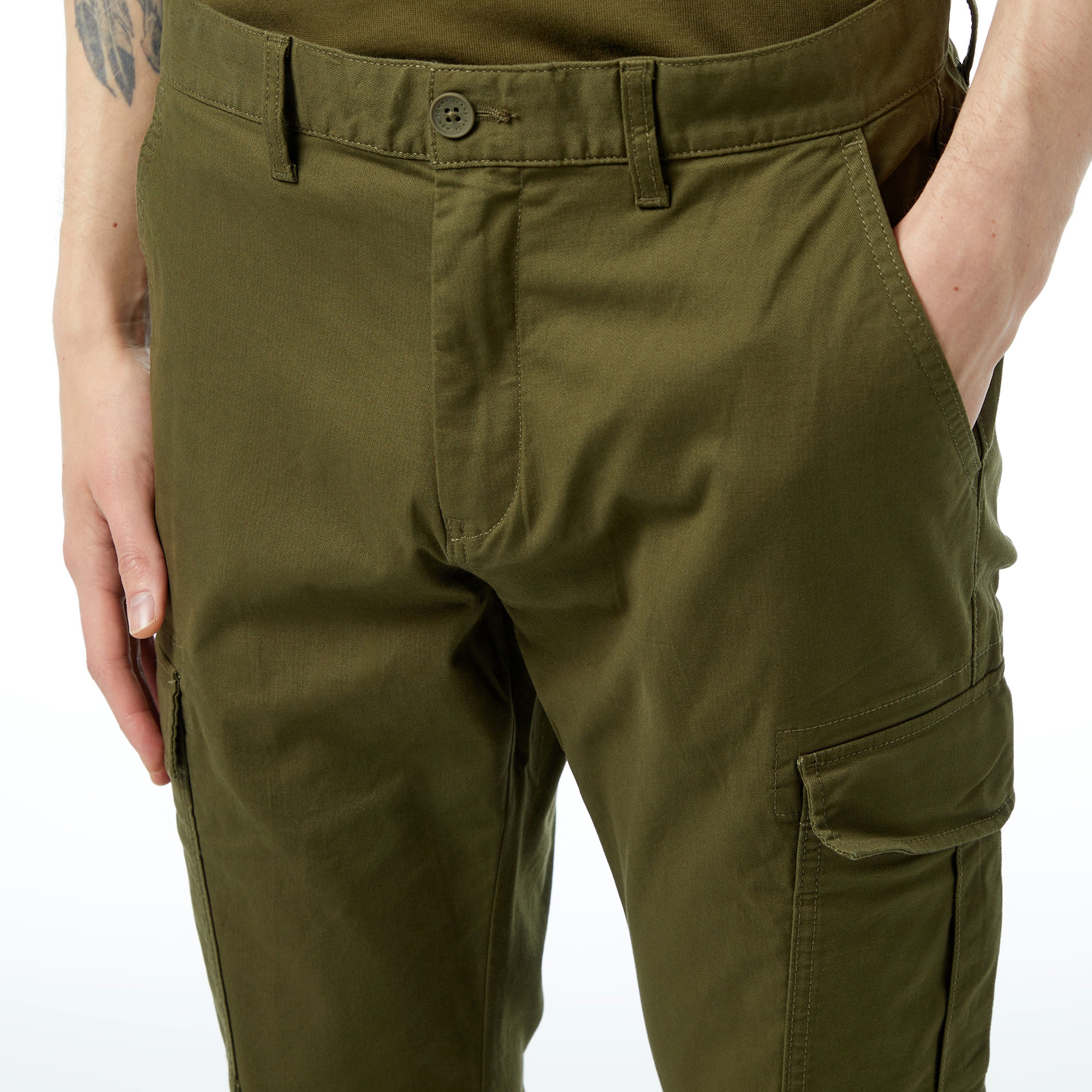 Tommy Jeans Austin Lightweight Cargo Erkek Yeşil Pantolon