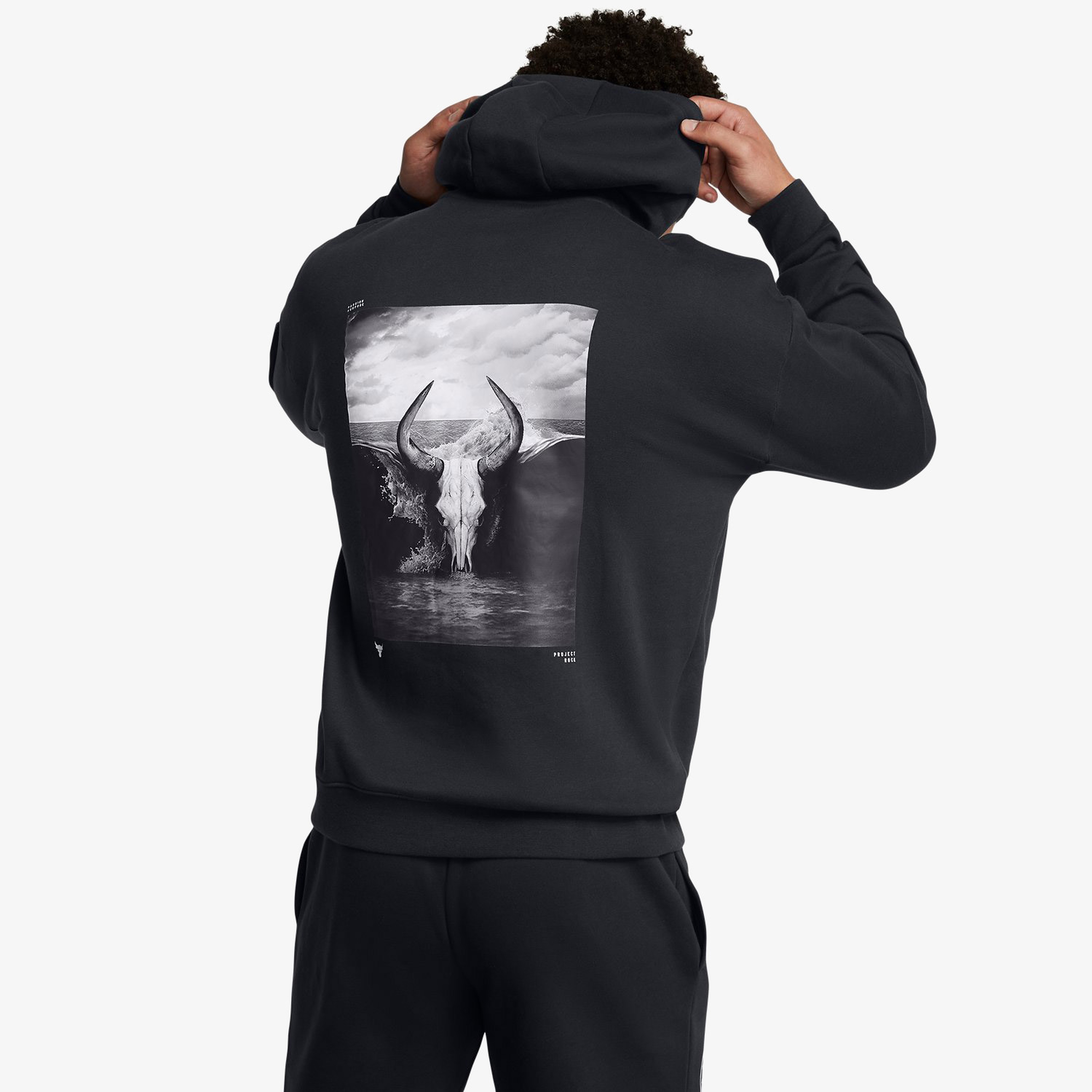 Under Armour Project Rock Icon Fleece Erkek Siyah Sweatshirt