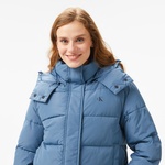 Calvin Klein Jeans Matte Monologo Nd Short Puffer Kadın Lacivert Ceket