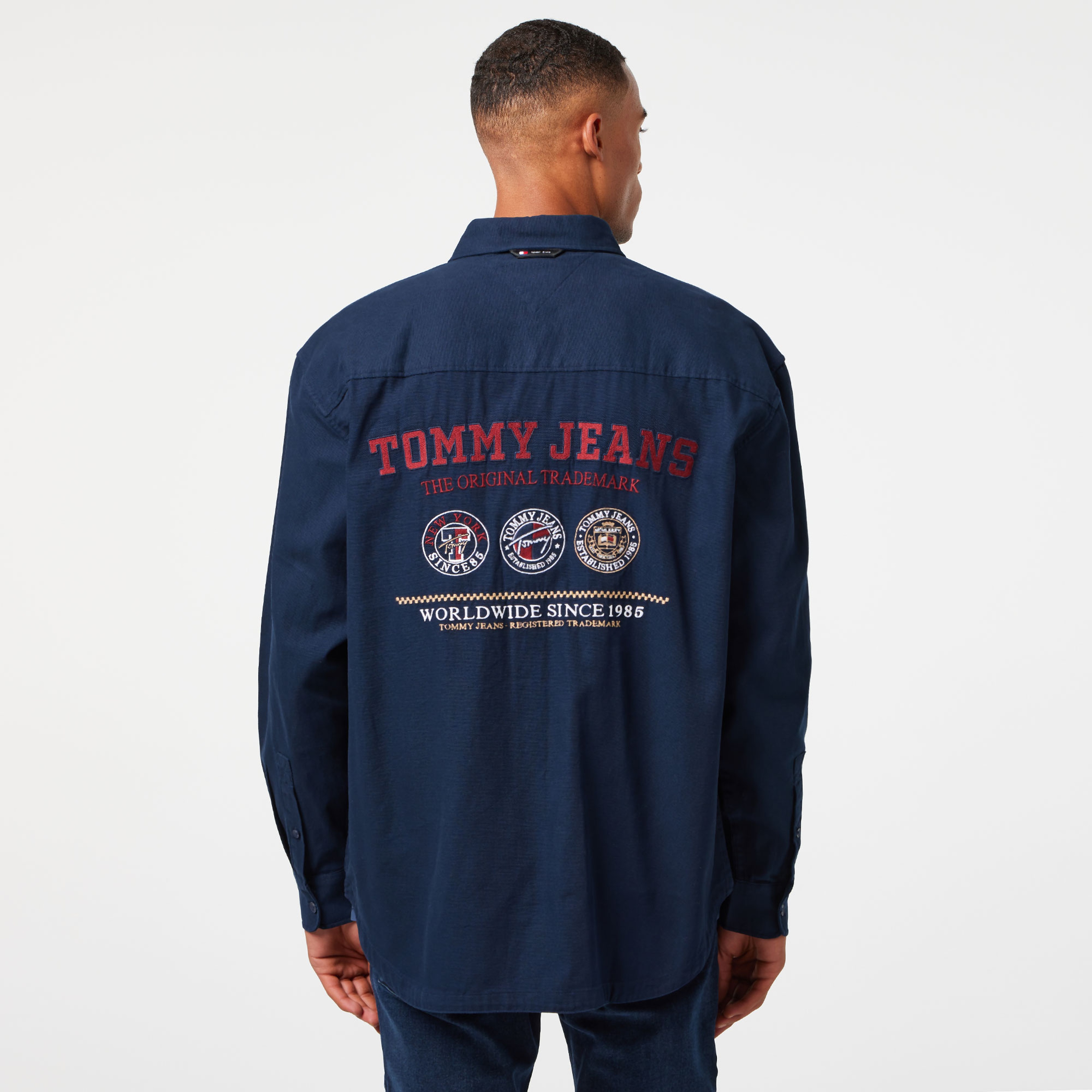 Tommy Jeans Erkek Mavi Gömlek