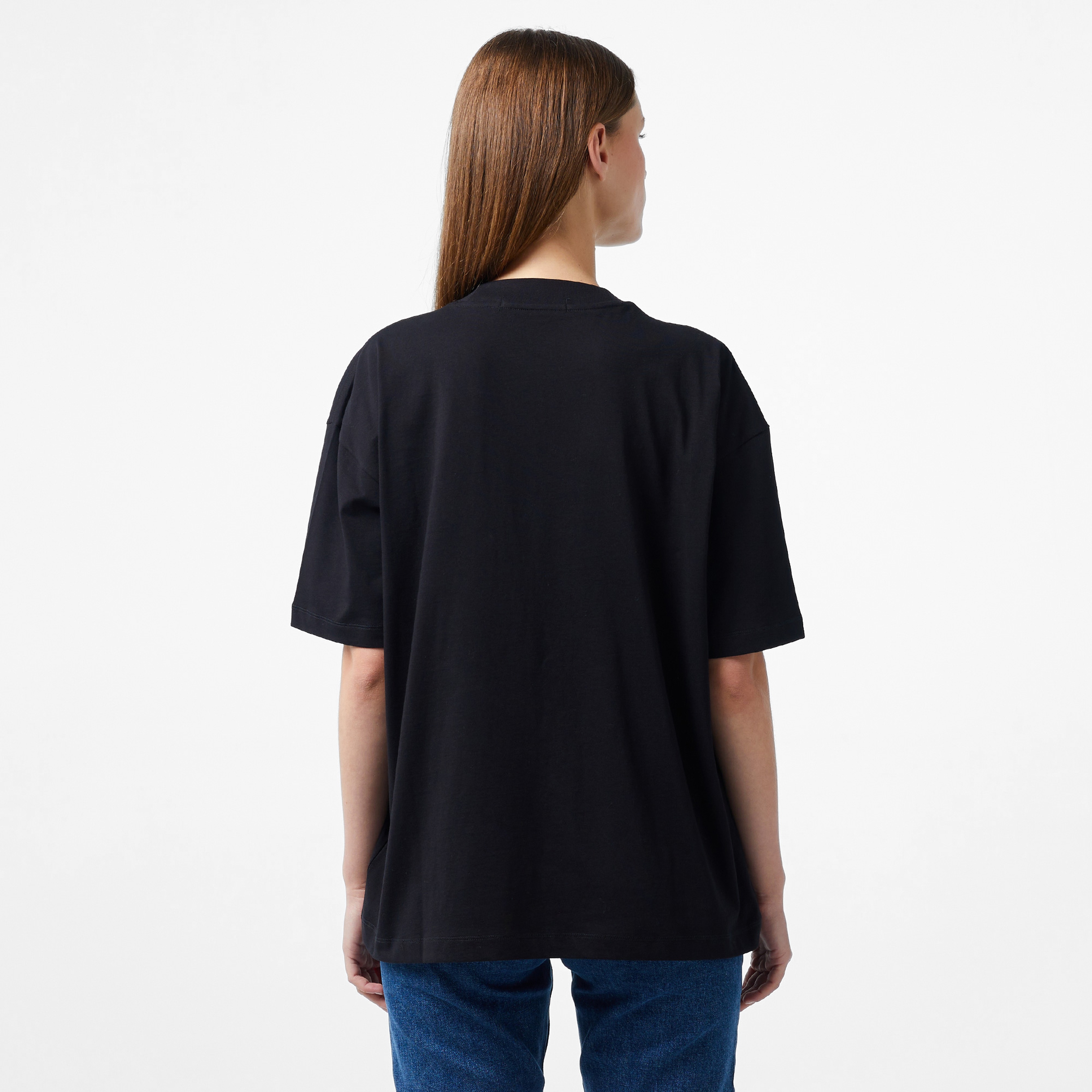 Calvin Klein Jeans Monologo Boyfriend Kadın Siyah T-Shirt