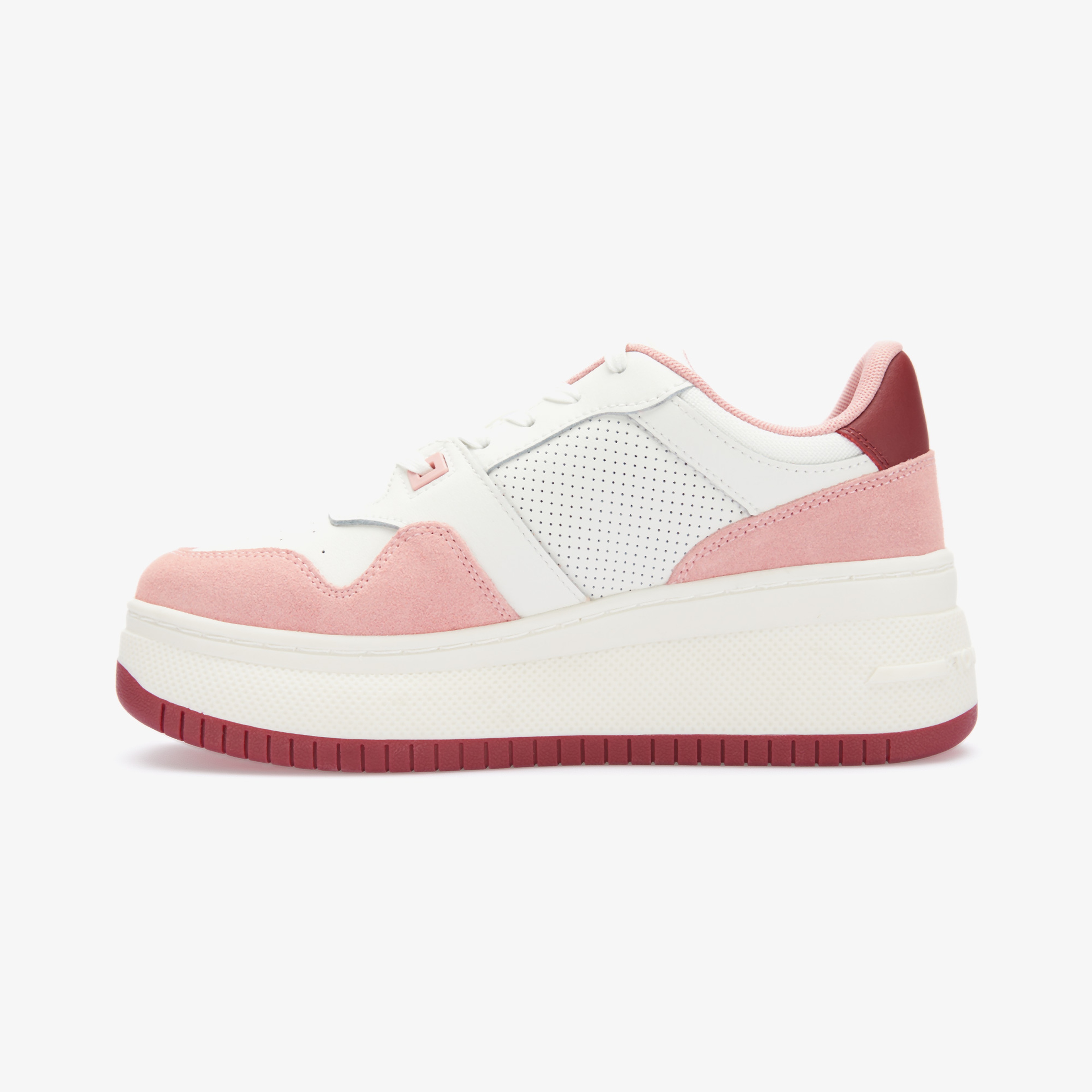 Tommy Hilfiger Jeans Retro Basket Flatform Mix Kadın Pembe Spor Ayakkabı