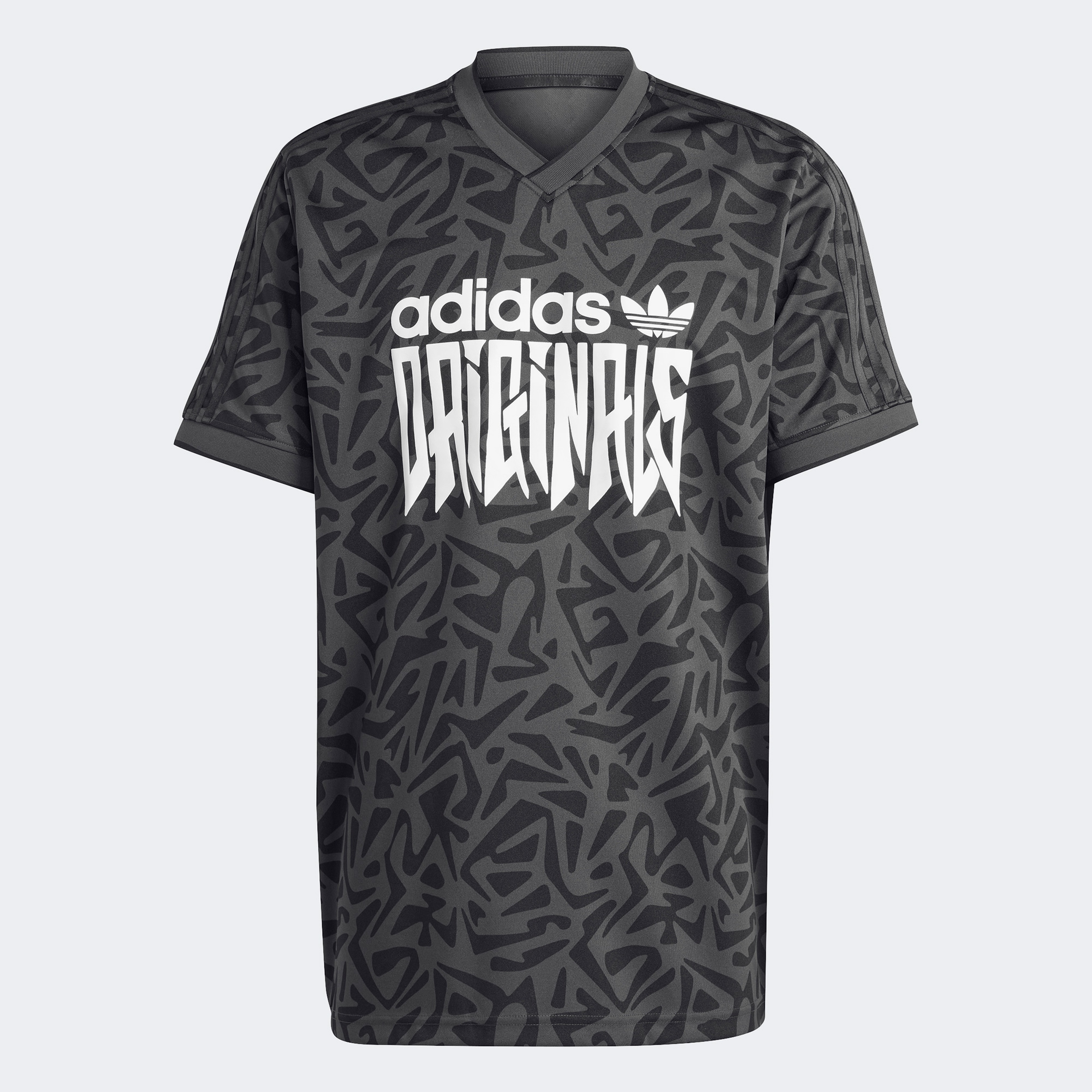 adidas Allover Print Jersey Erkek Gri T-Shirt