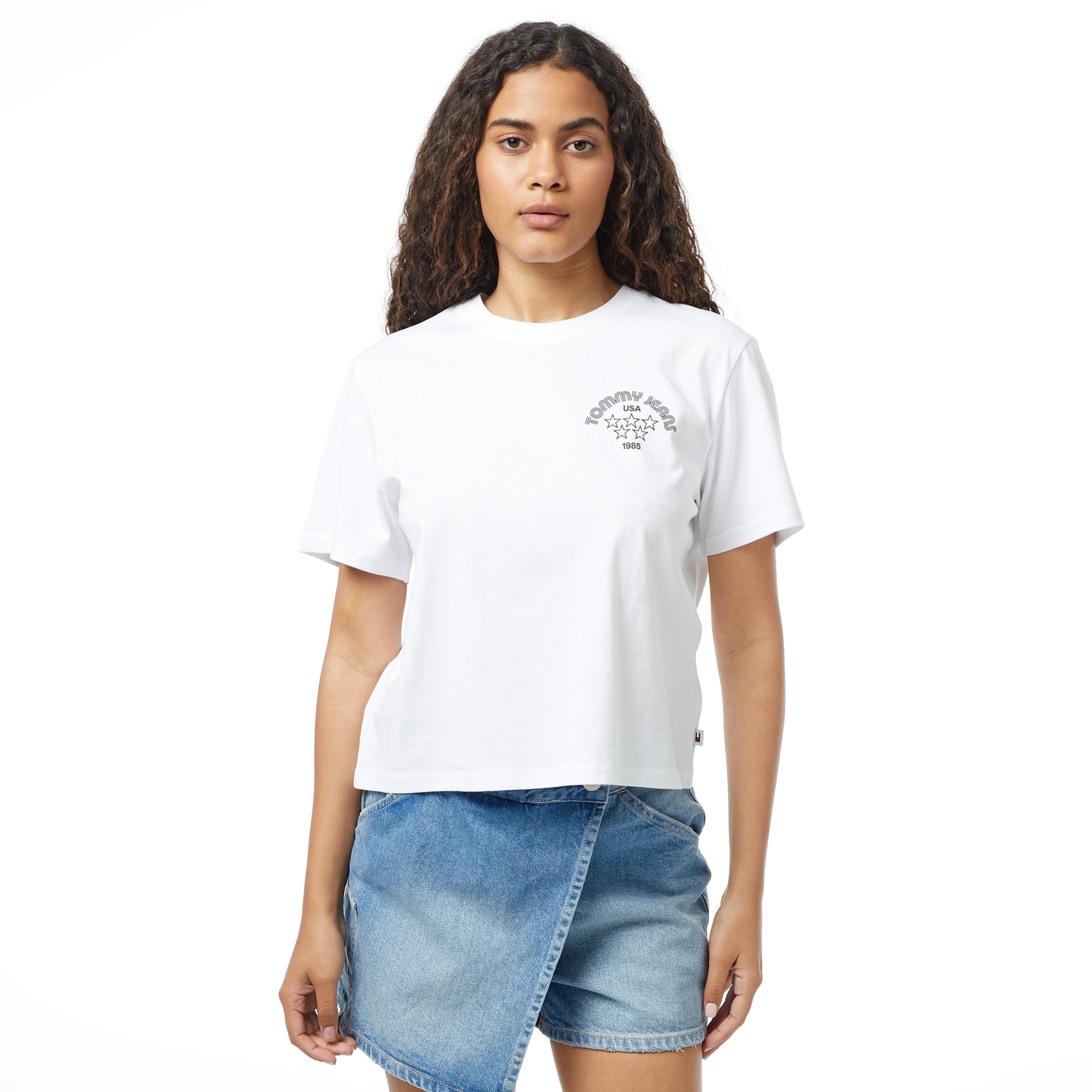 Tommy Jeans Retro Sport 2 Kadın Beyaz T-Shirt
