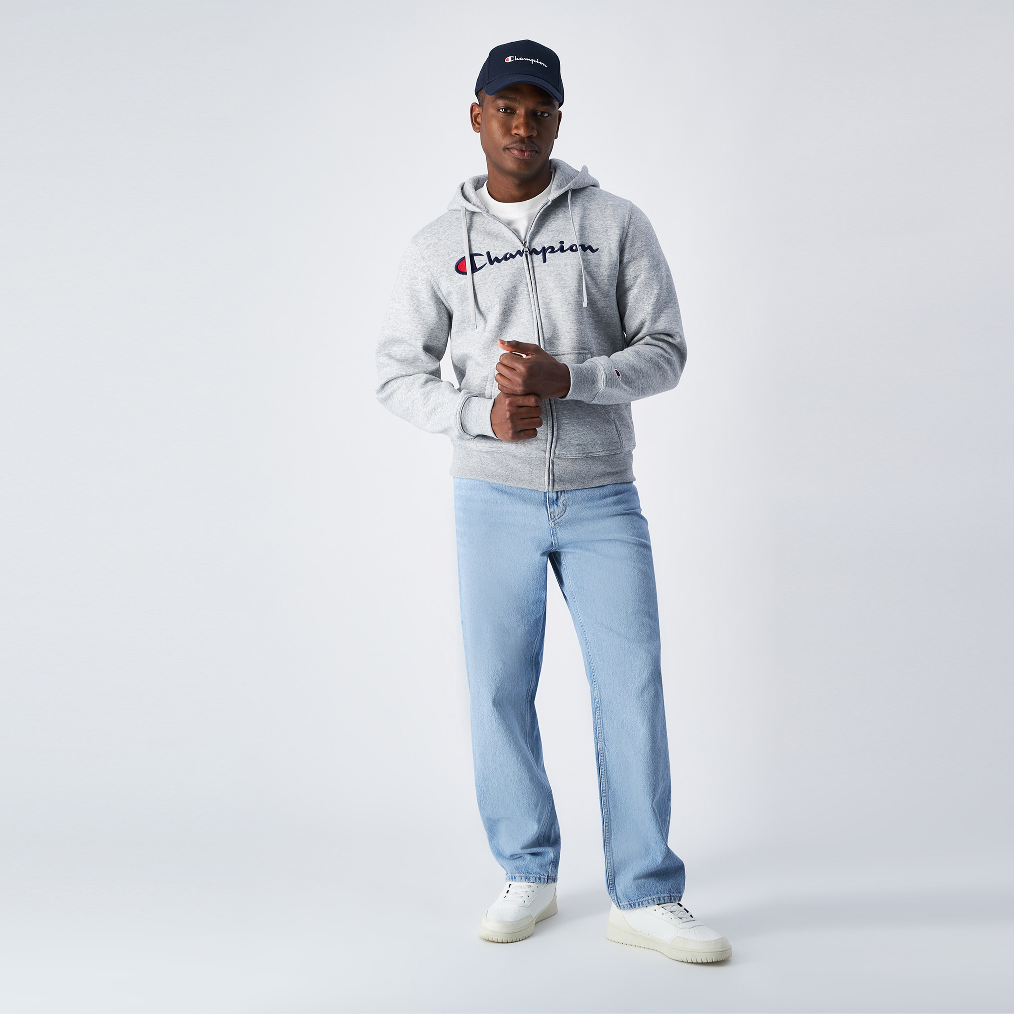 Champion Erkek Gri Eşofman Üstü