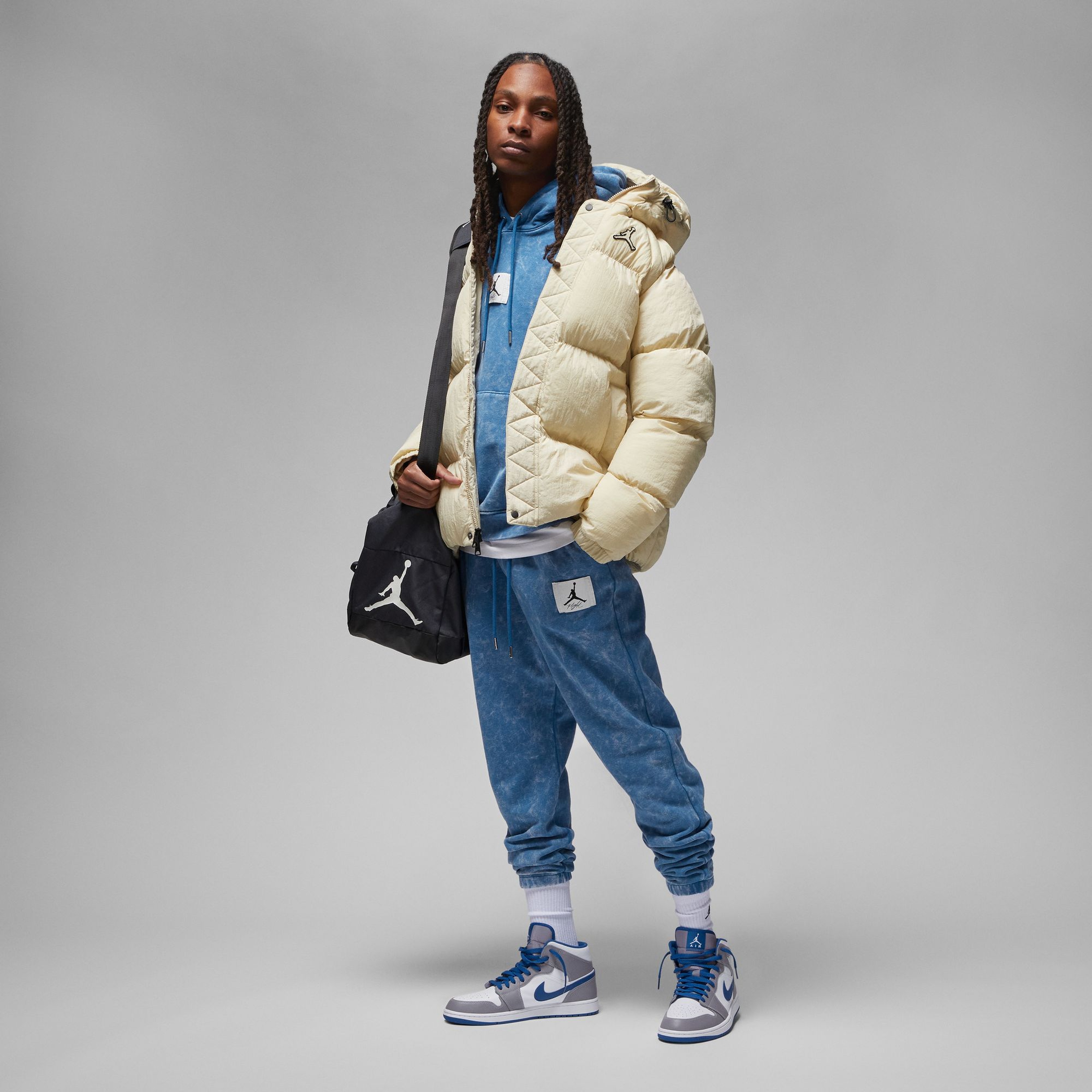 Jordan Flight Essential Fleece Erkek Mavi Eşofman Altı